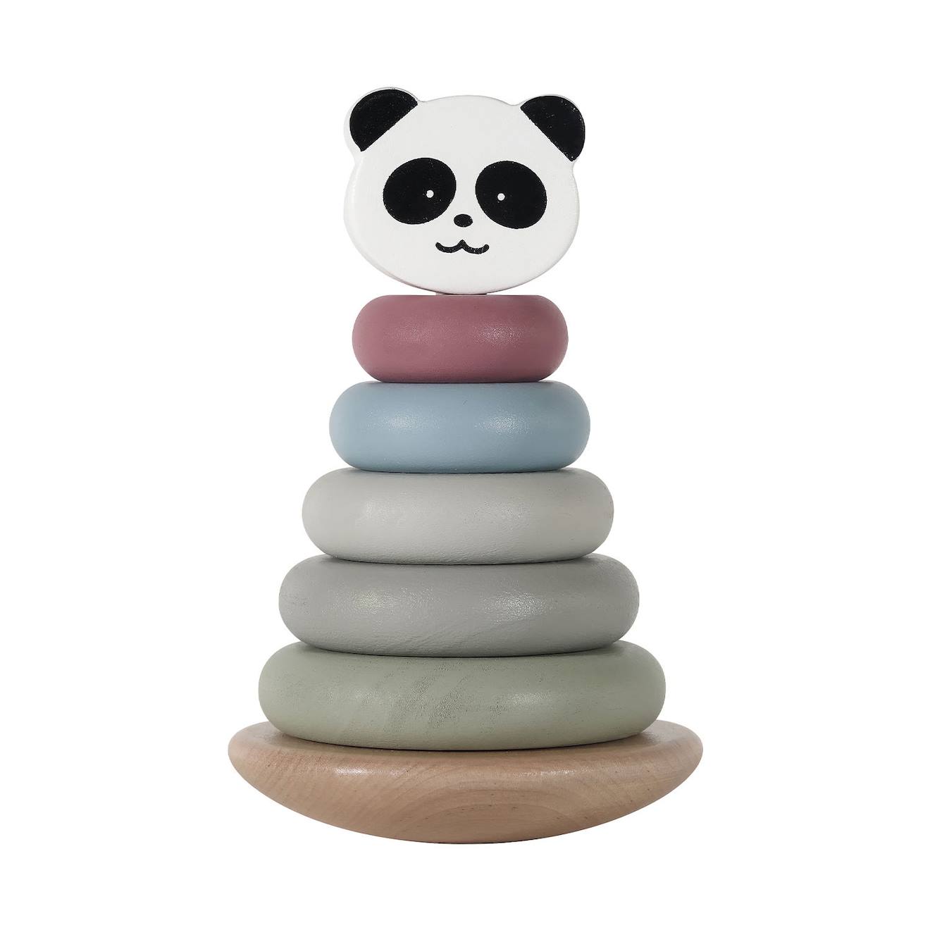 Tour À Empiler Panda En Bois Bois