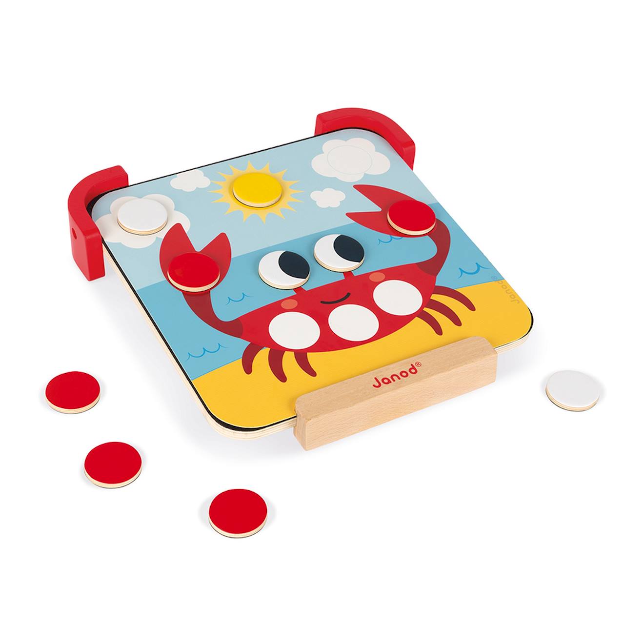 Janod - J'apprends Les Couleurs - Pastilles Magnétiques Rouge