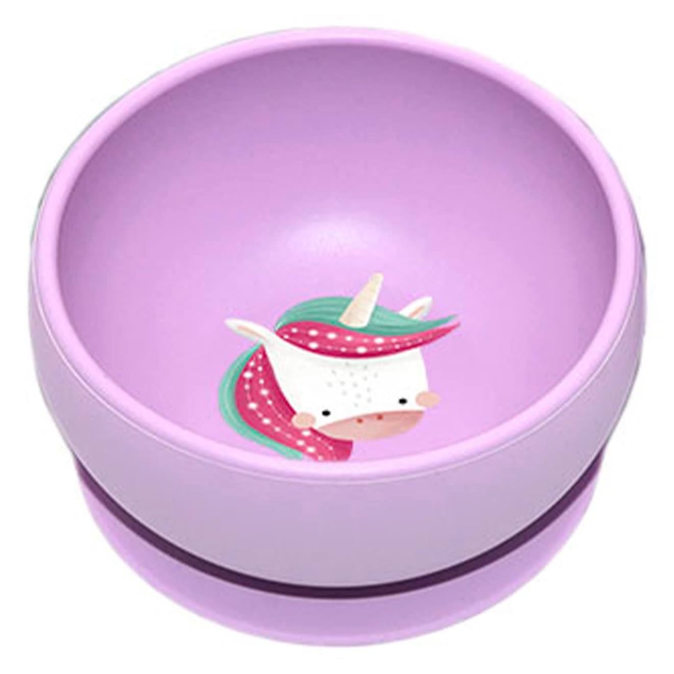 Bol En Silicone Avec Ventouse Animaux Rose