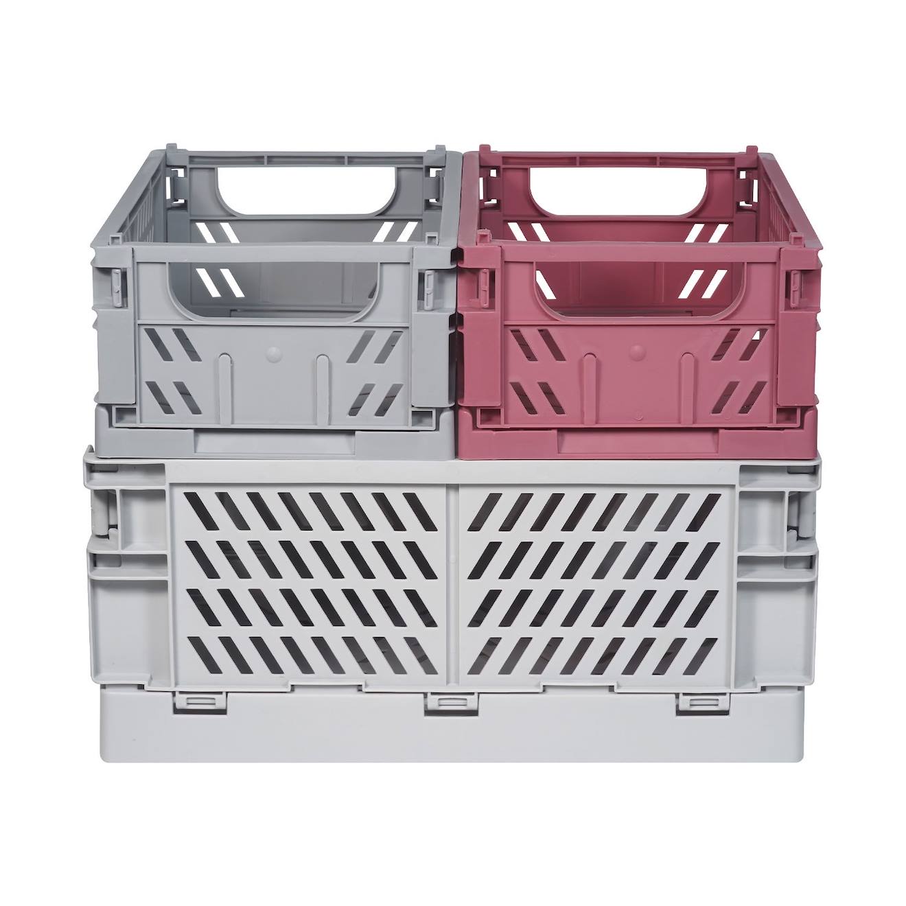 Caissettes Pliables Clara (set De 3) Rose