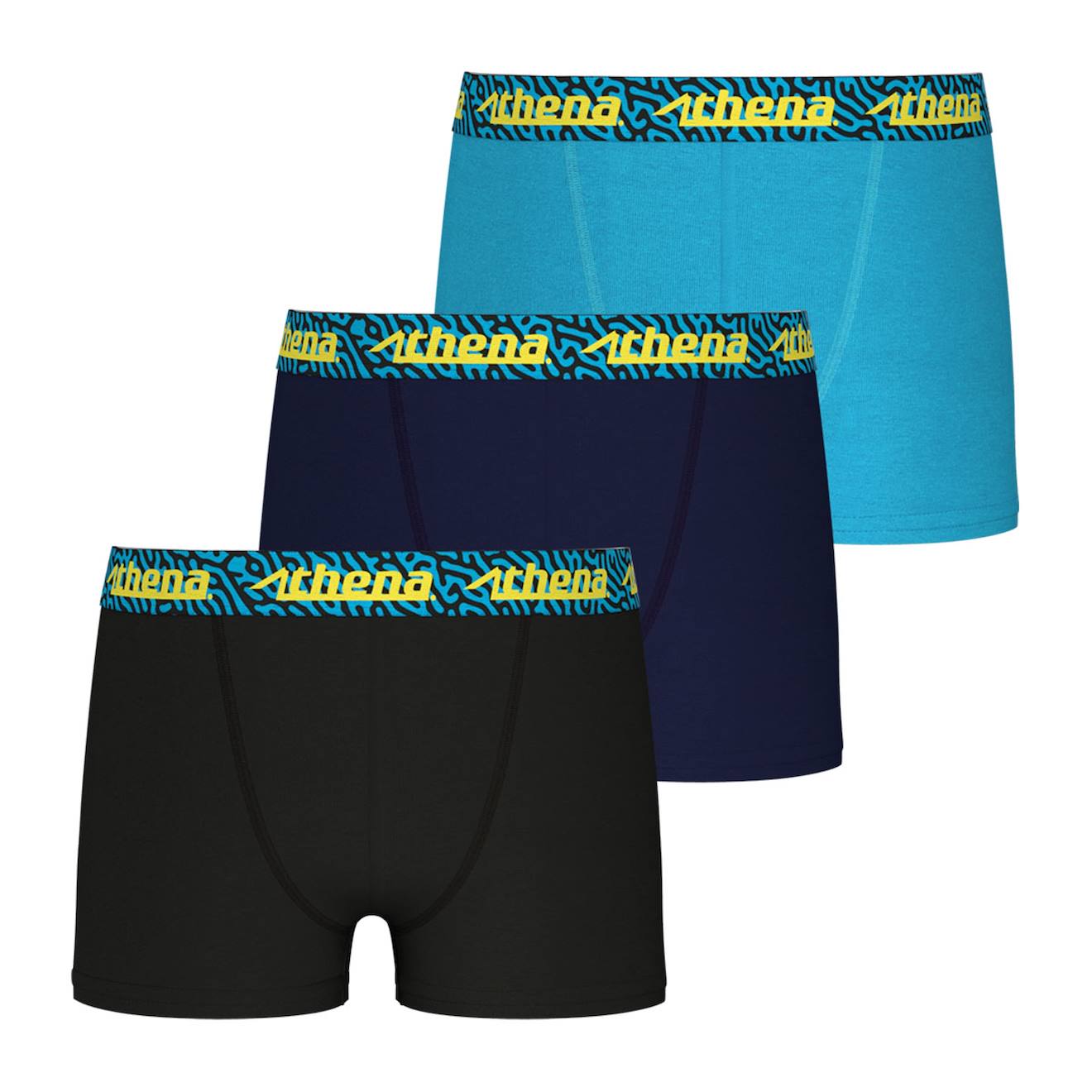 Lot De 3 Boxers Easy Fun Noir-marine-bleu