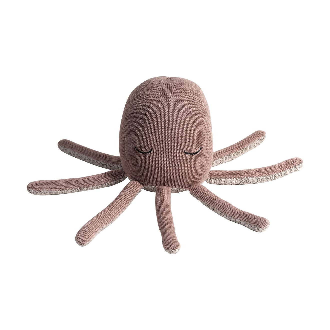 Doudou Peluche Poulpe Vieux Rose