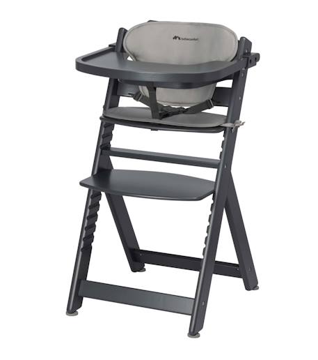 Bébé Confort - Chaise Haute Bébé En Bois Avec Coussin Timba Mineral Graphite