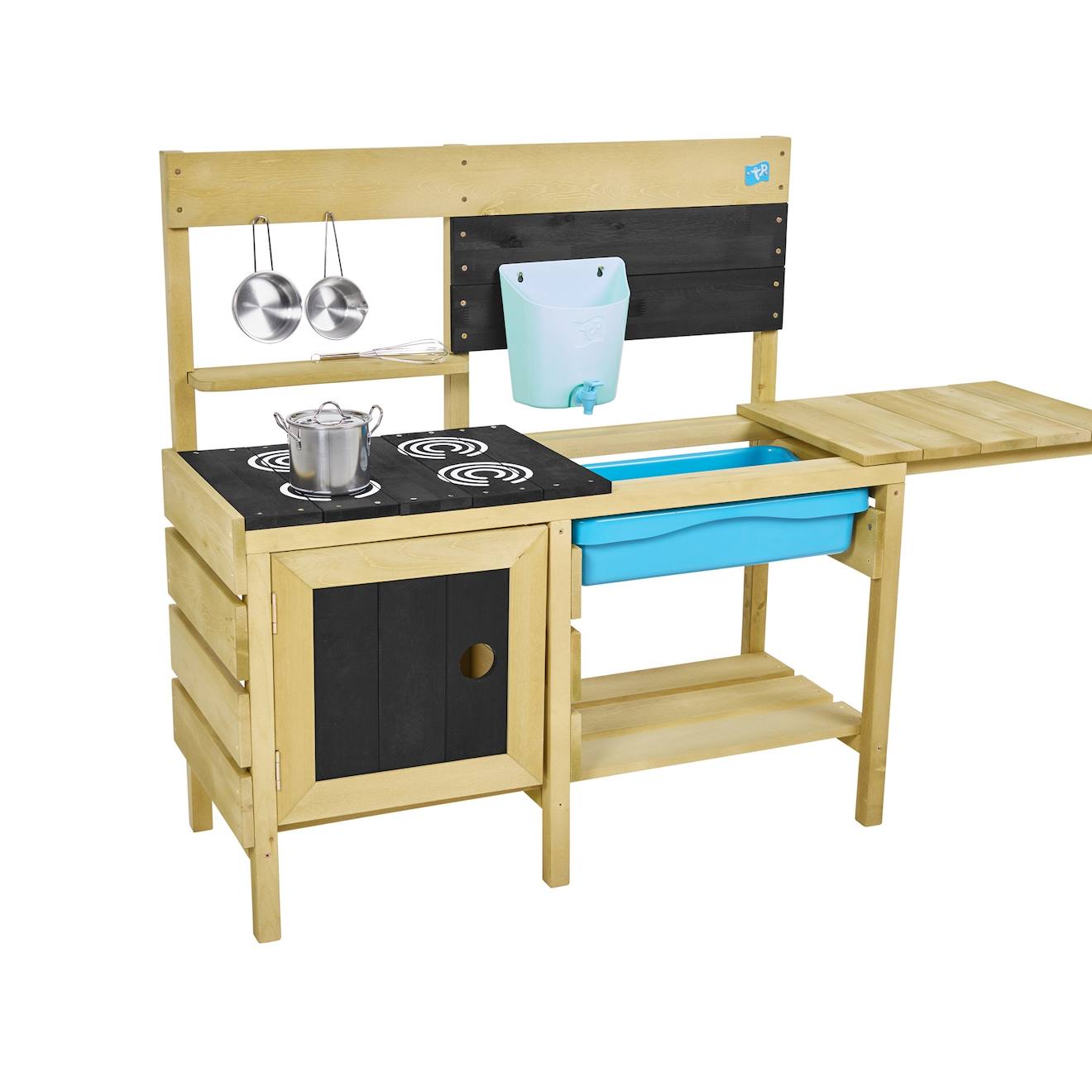 Cuisine D'extérieur Pour Enfant Deluxe Bois Fsc® Marron - Bleu - Noir