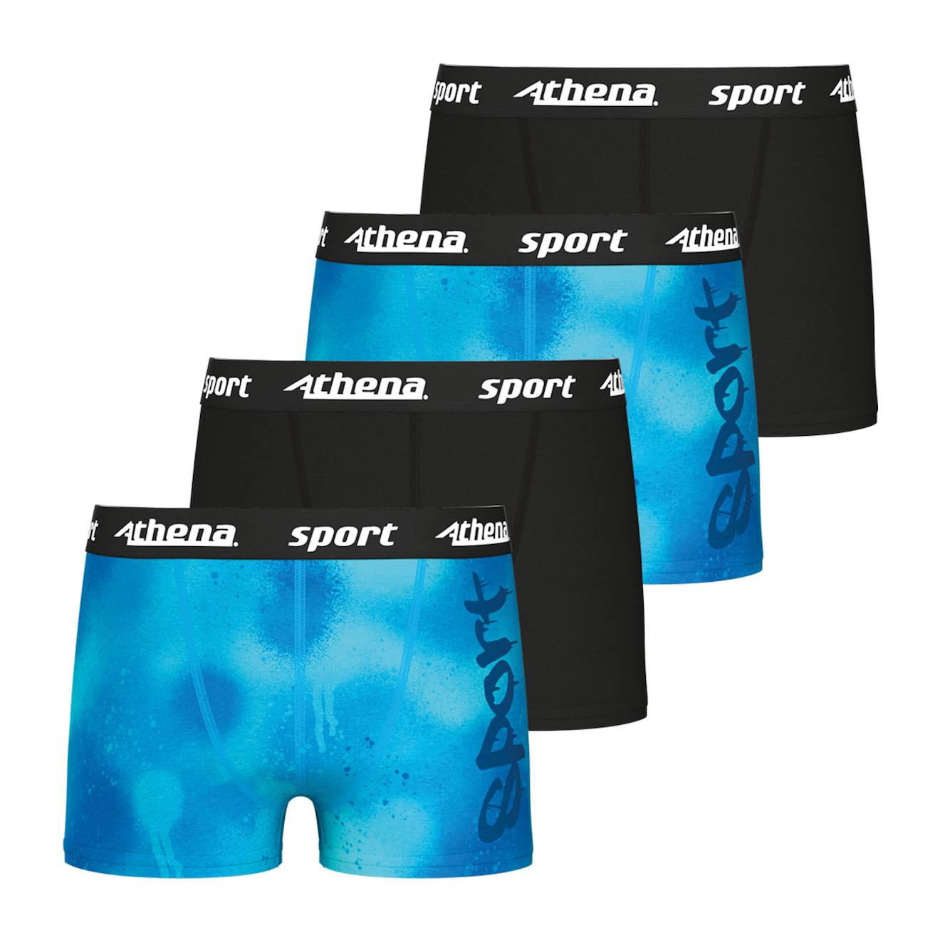Lot De 4 Boxers Sport Noir-print Sport