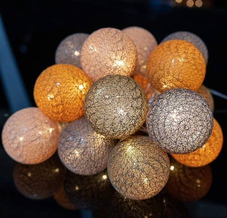 Guirlande boule lumineuse led usb télécommandée Acajou+Arlequin+Bébé+Byzantin+Chocolat+Coton+Églantine+Flocon+Horizon+Licorne+Mangrove+Messopotamia+Minuit+Océan+Ottoman+Princesse+Provence+Romania+Sauvage+Scandinave+Tagada 42 - vertbaudet enfant 