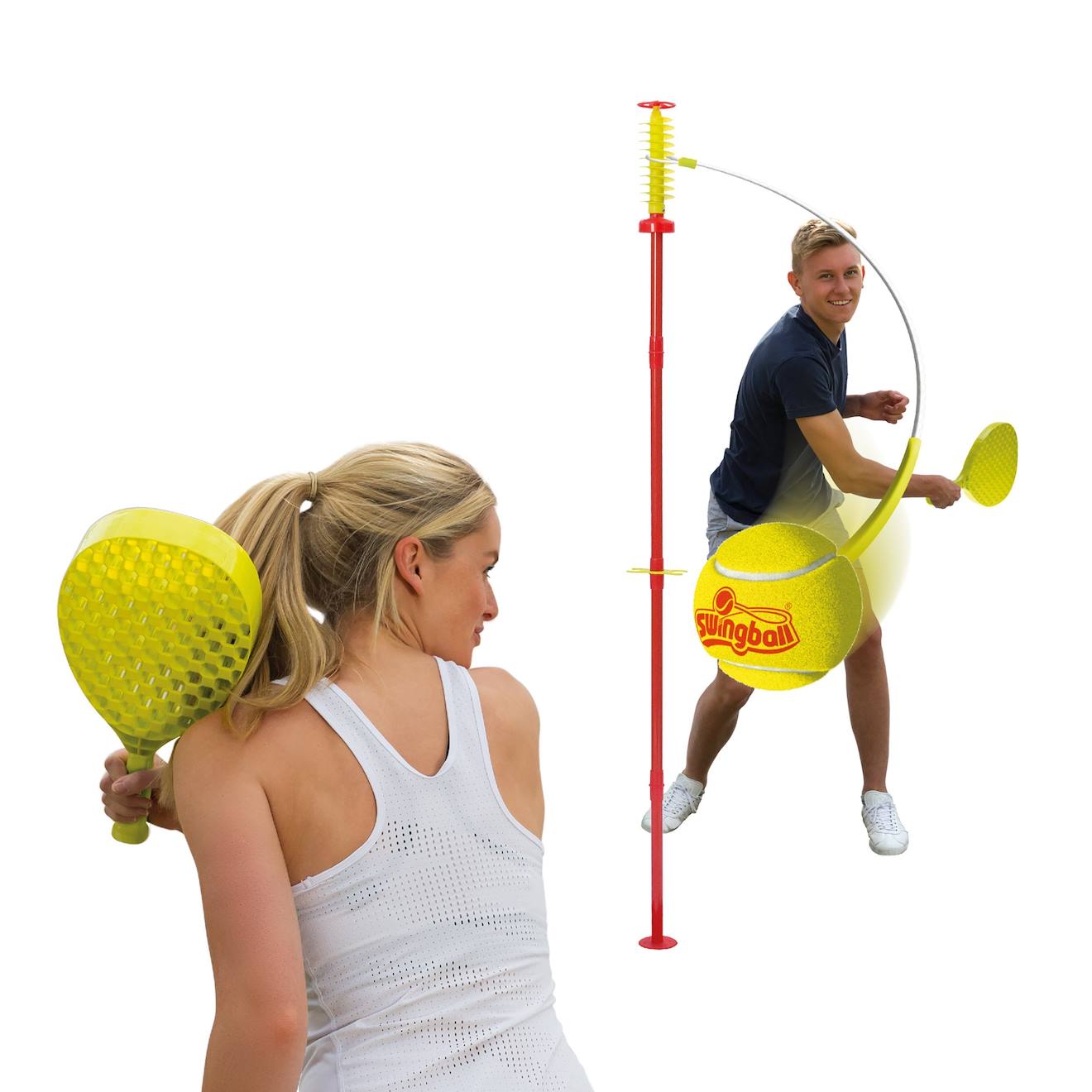 Jeu De Balle Swingball Classic Métal Rouge - Jaune