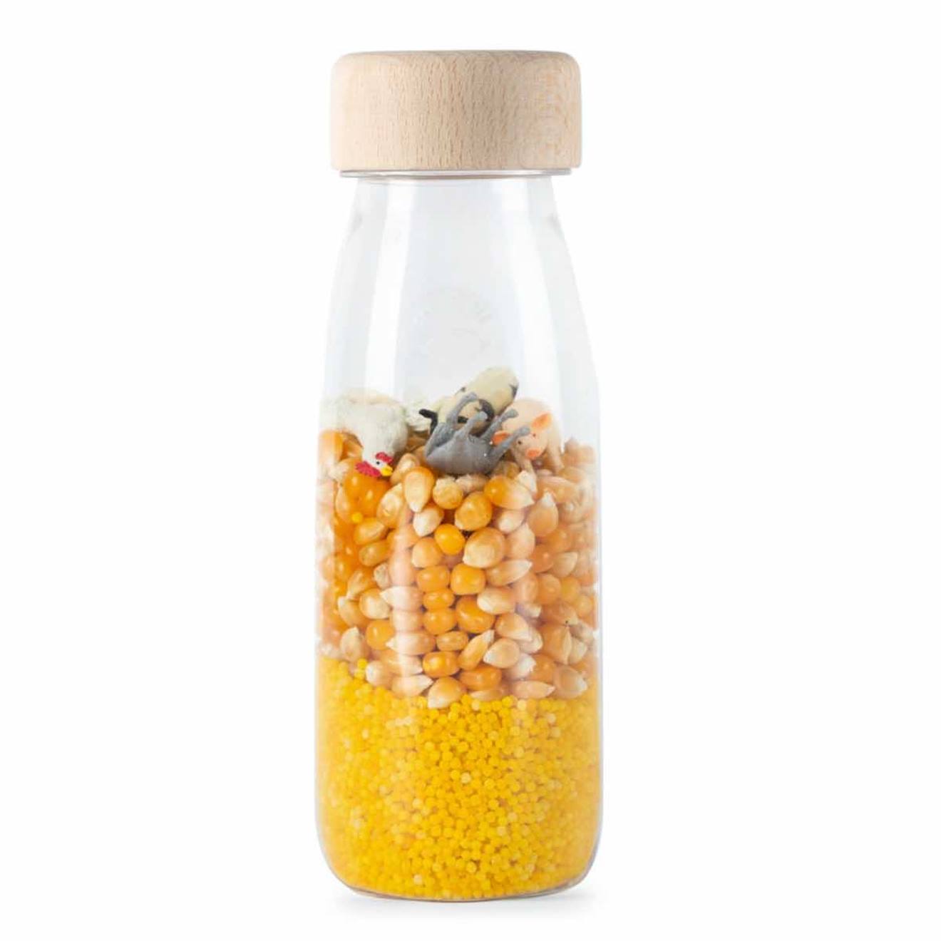 Bouteille Sensorielle Observation Spy Jaune, Ferme