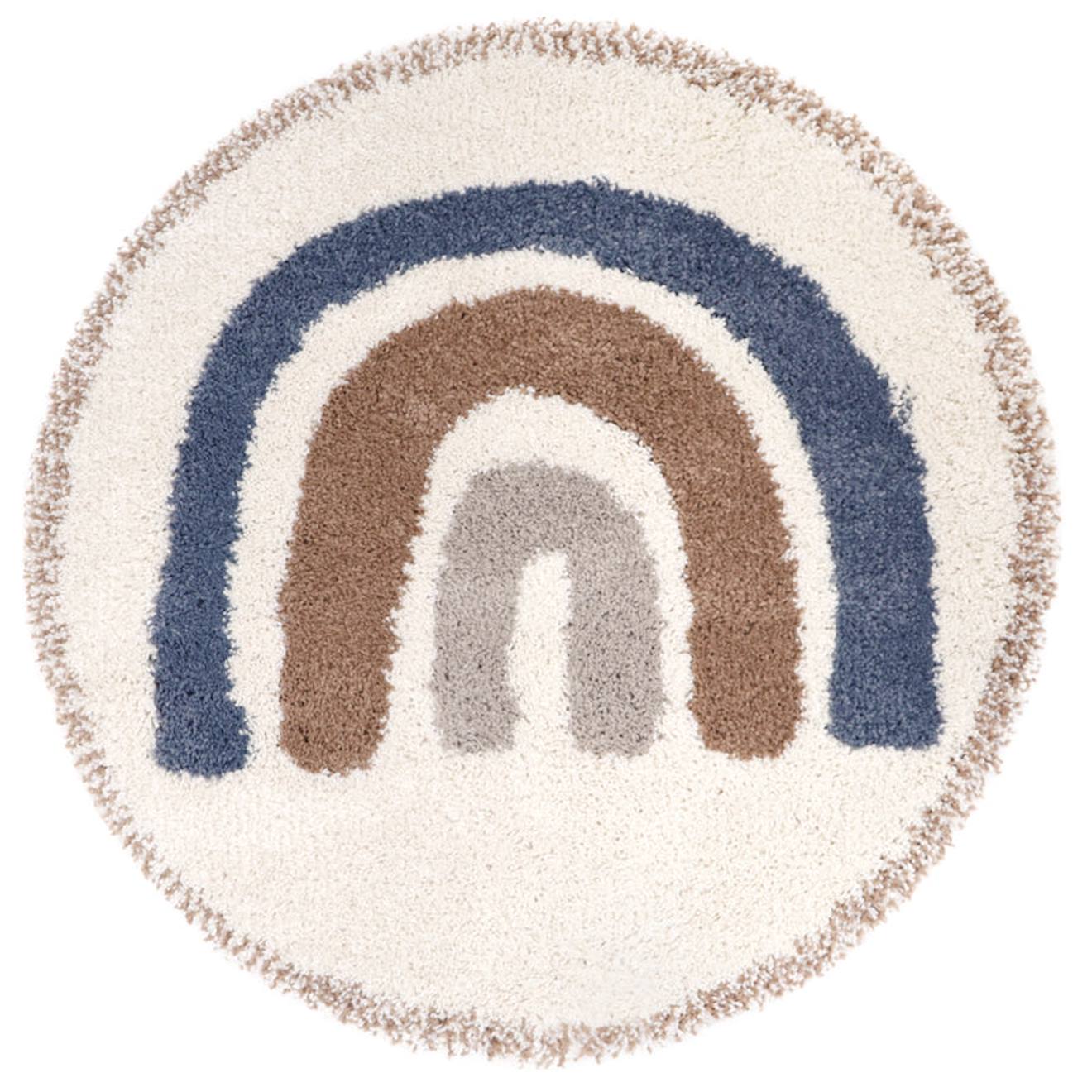 Nattiot - Tapis Enfant Arc En Ciel Bohemian Rainbow Bleu