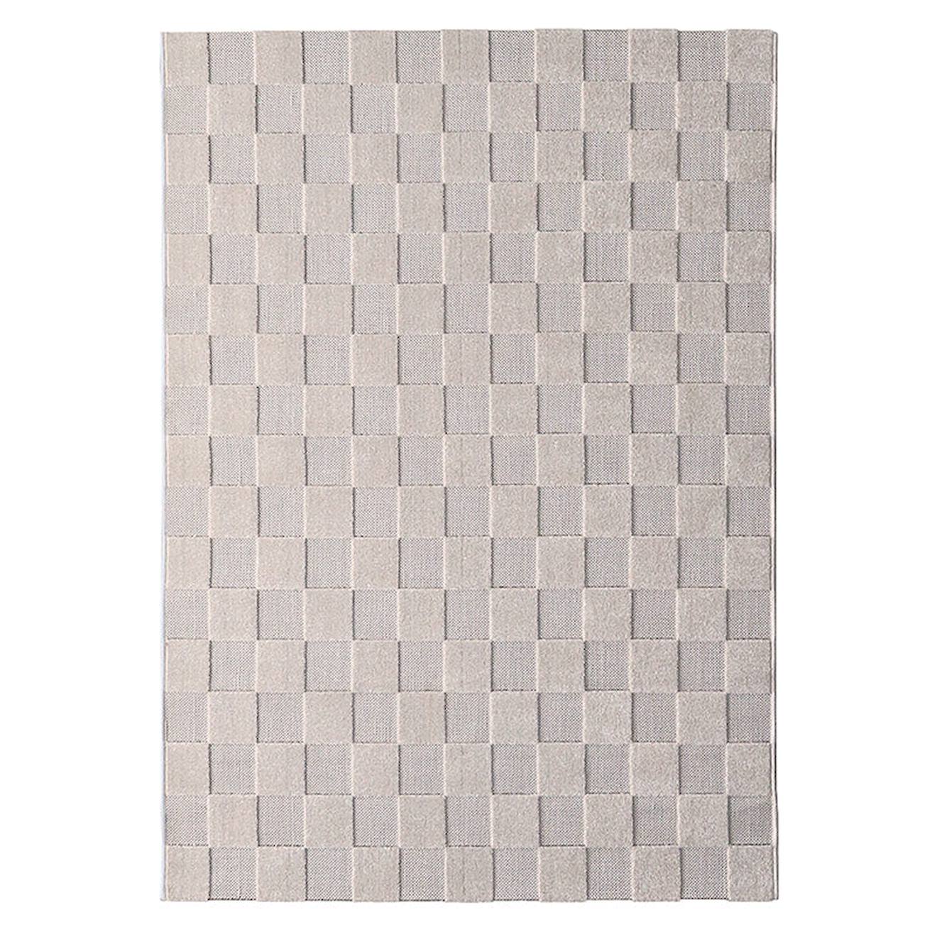 Tapis Contemporain Design Damier Damas Gris