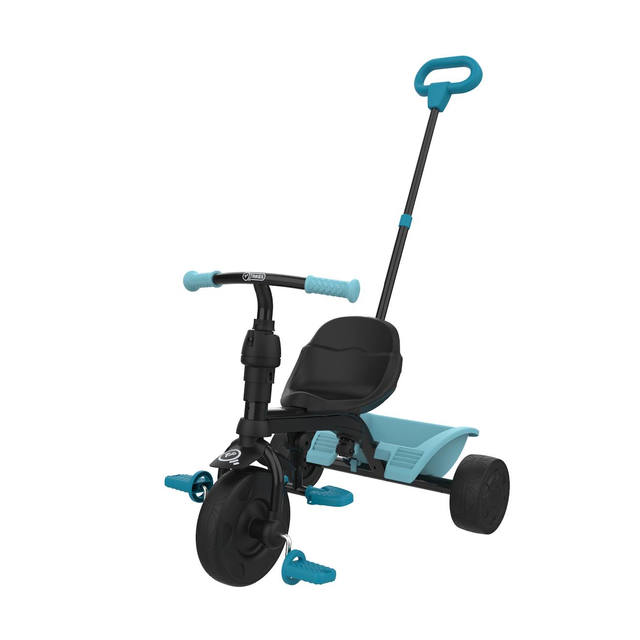 Tricycle Enfant Évolutif 4 En 1 Unicorn Métal Noir - Bleu
