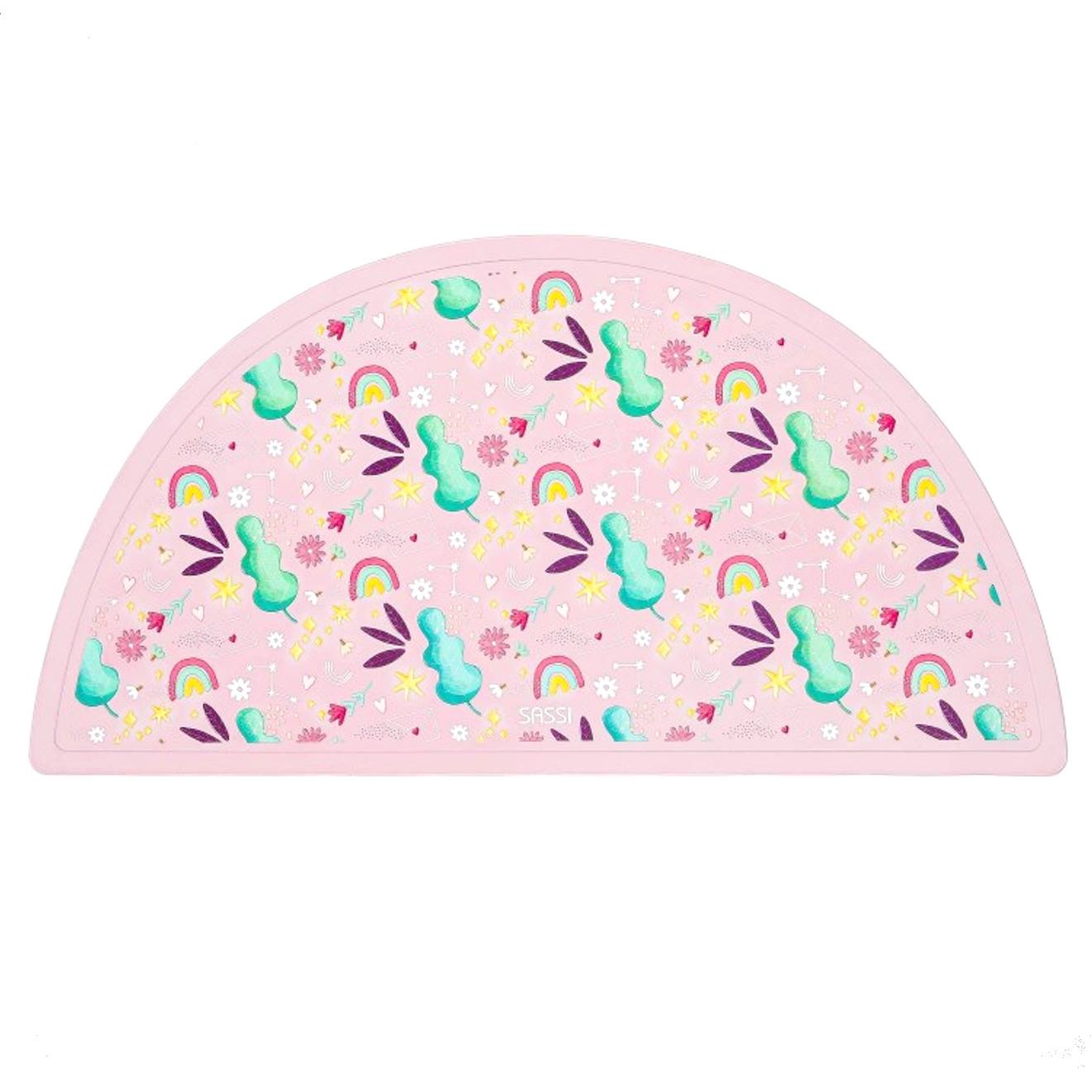 Set De Table En Silicone Animaux Rose