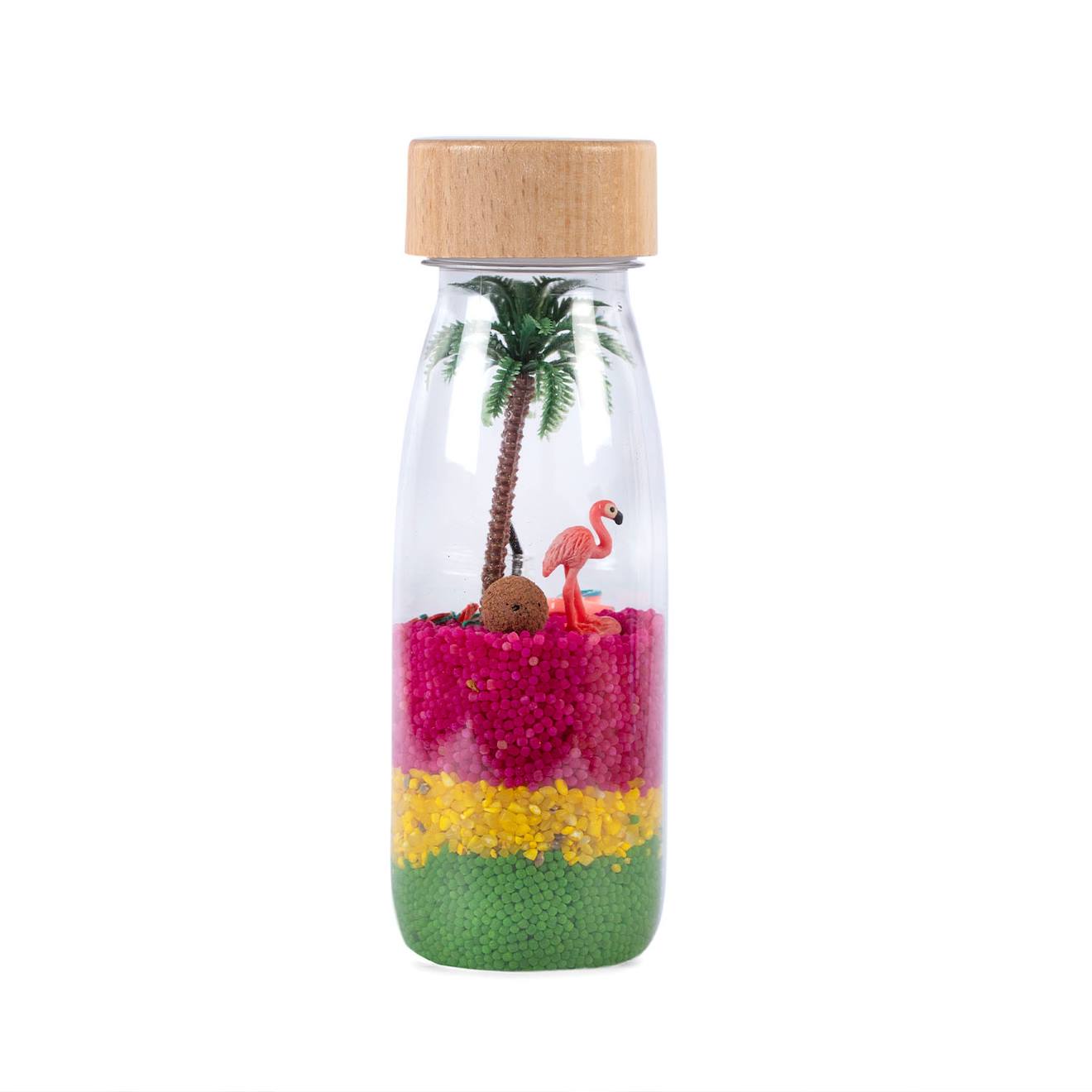 Petit Boum - Bouteille Sensorielle Observation Spy Rose Fuchsia, Flamant