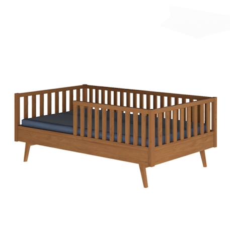 Lit enfant montessori bois massif romeo Blanc+Bois+Noisette 13 - vertbaudet enfant 