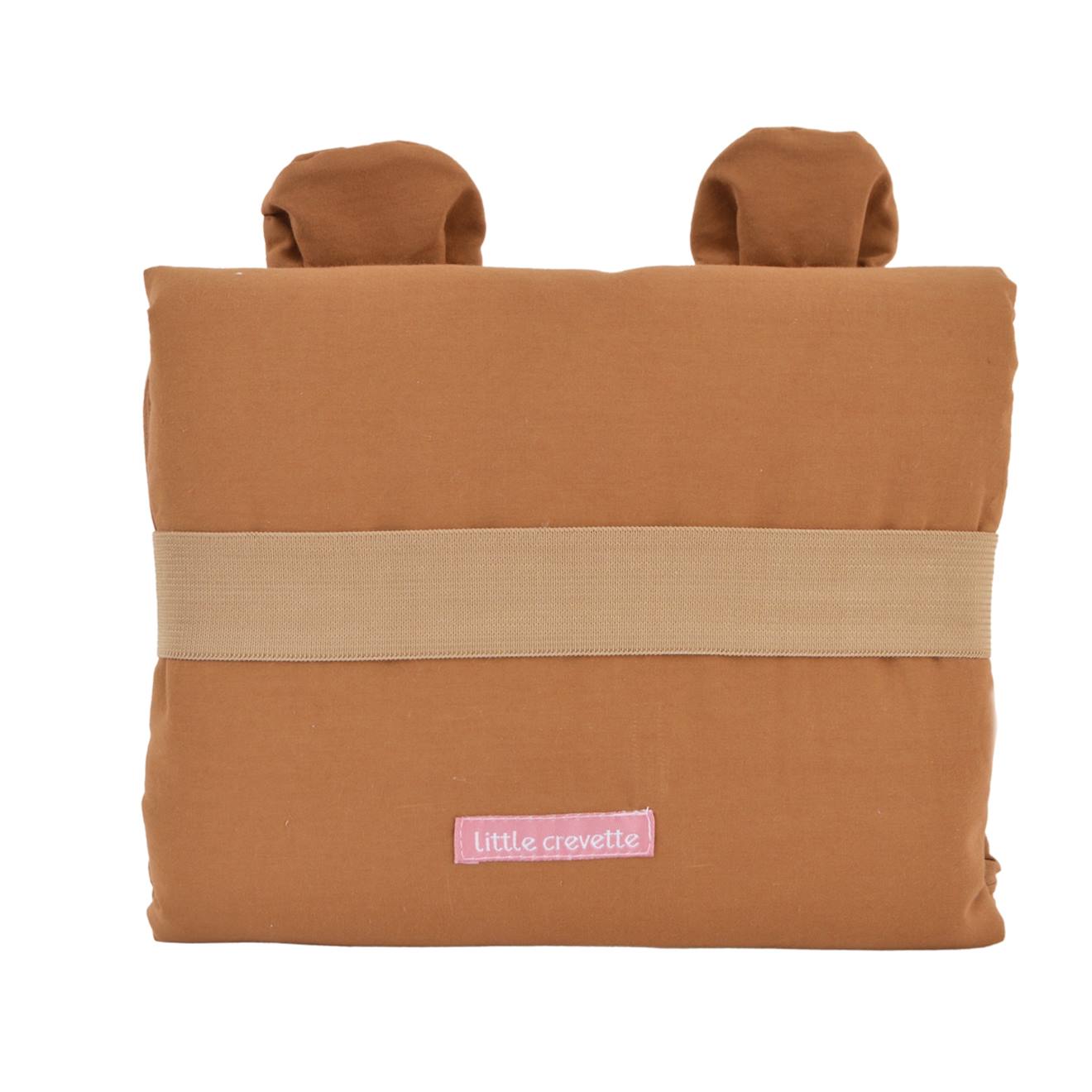 Tapis À Langer De Voyage Coton Bio Ourson Caramel (Little Crevette) - Image 1
