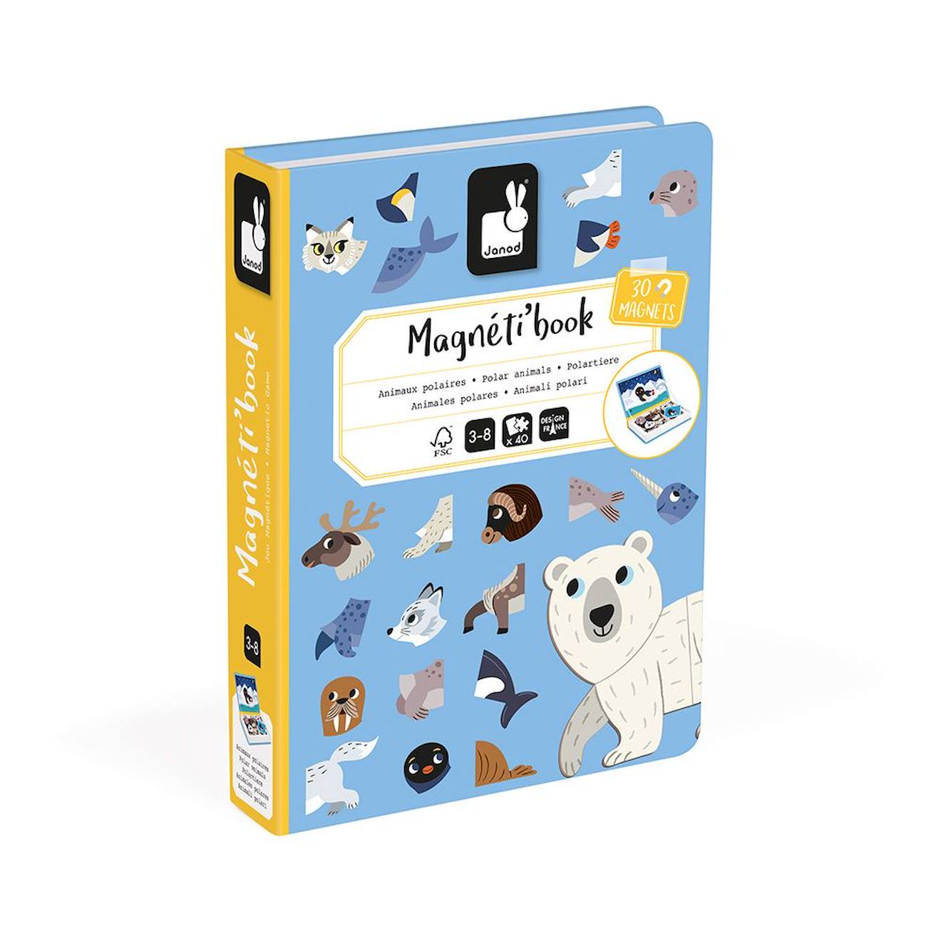 Magnéti'book Animaux Polaires Bleu