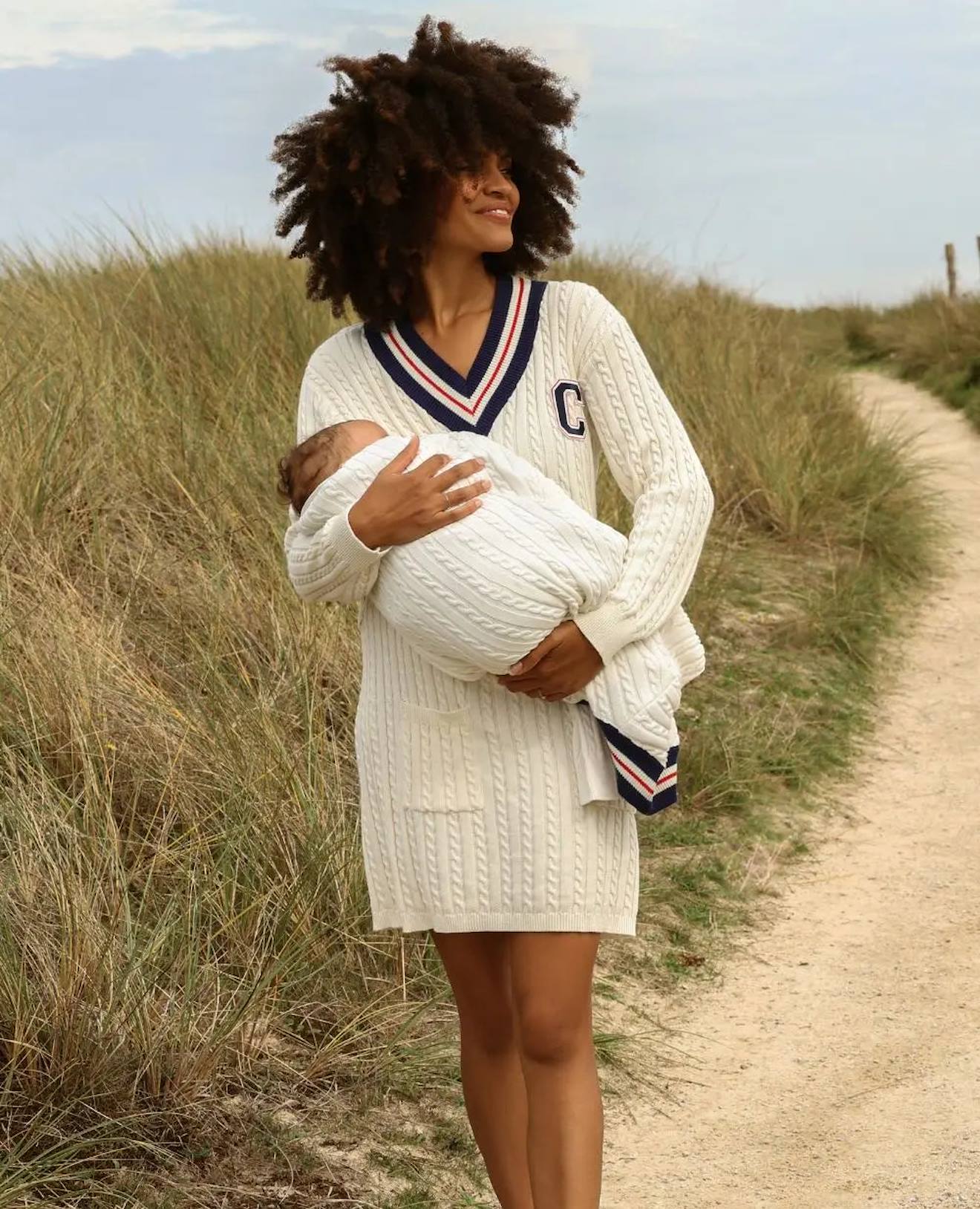 Robe De Grossesse Et D'allaitement College Nautic Ivoire