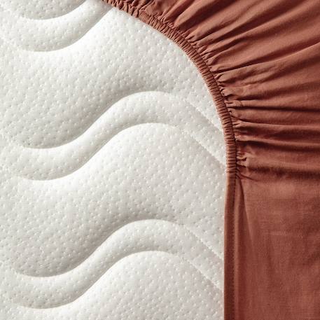 Drap housse 1 personne pur coton bio Blanc+Bleu nuit+Ecru+Eucalyptus+Gris tourterelle+Rose nude+Terracotta 39 - vertbaudet enfant 