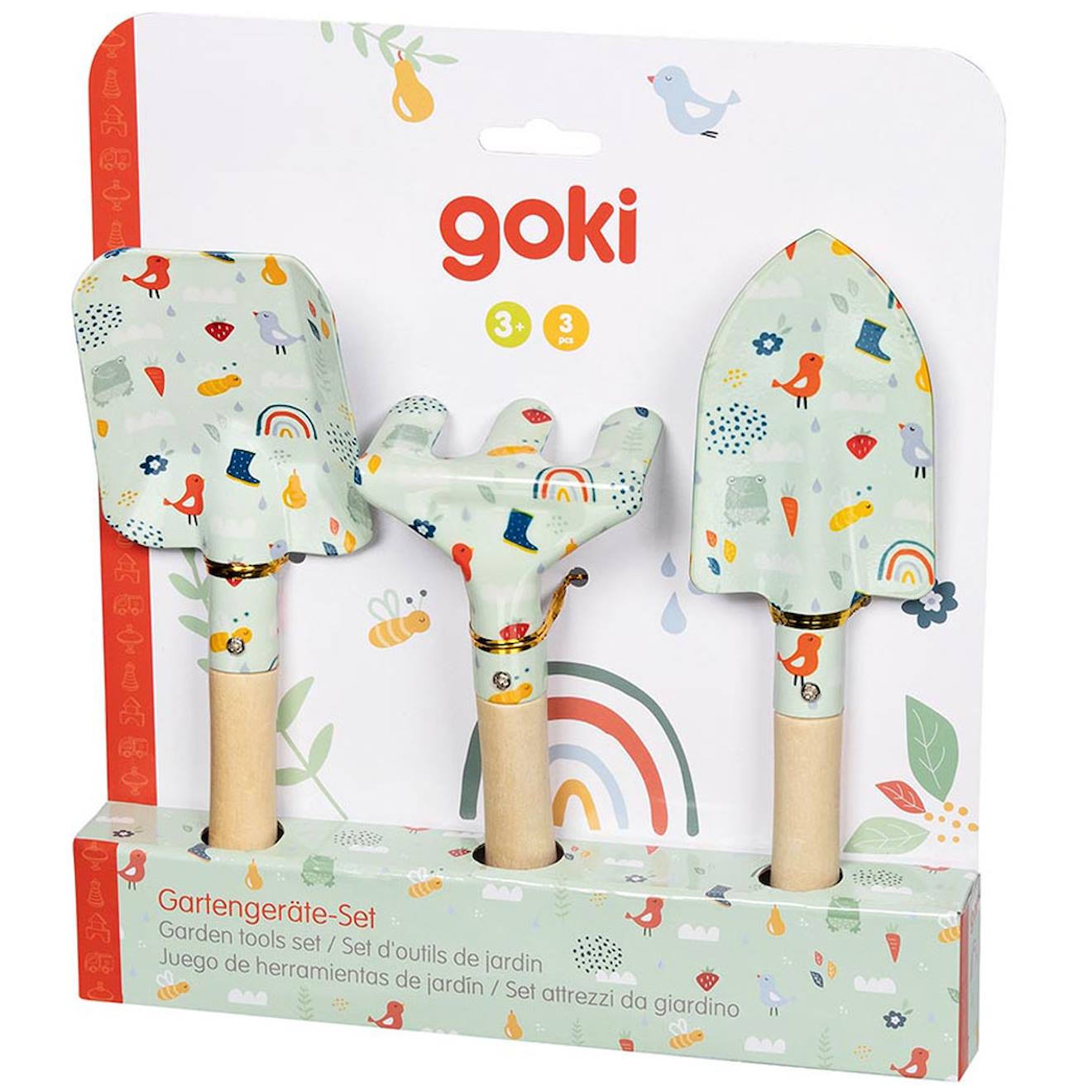 Goki - Set Outils De Jardin 3 Pièces Multi-coloured