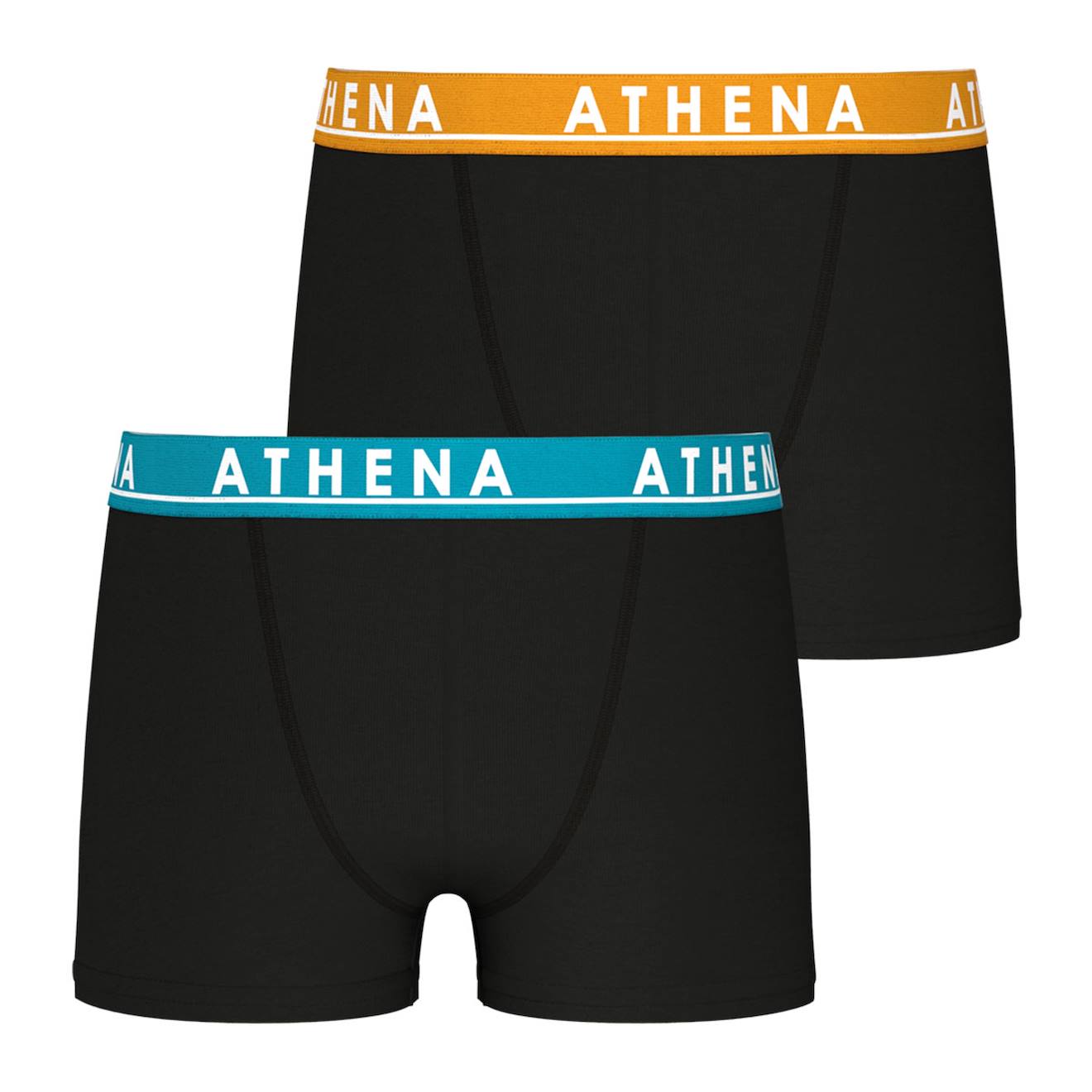 Lot De 2 Boxers Garçon Easy Color Athena Noir