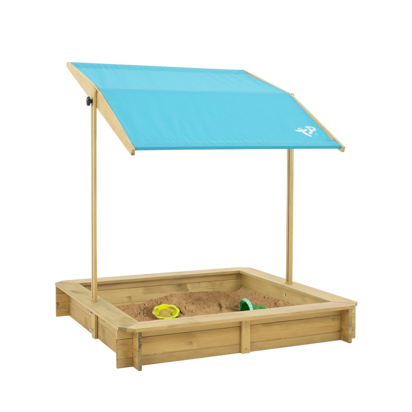 TP Toys - Bac A Sable Avec Auvent Bois Fsc® Marron - Bleu