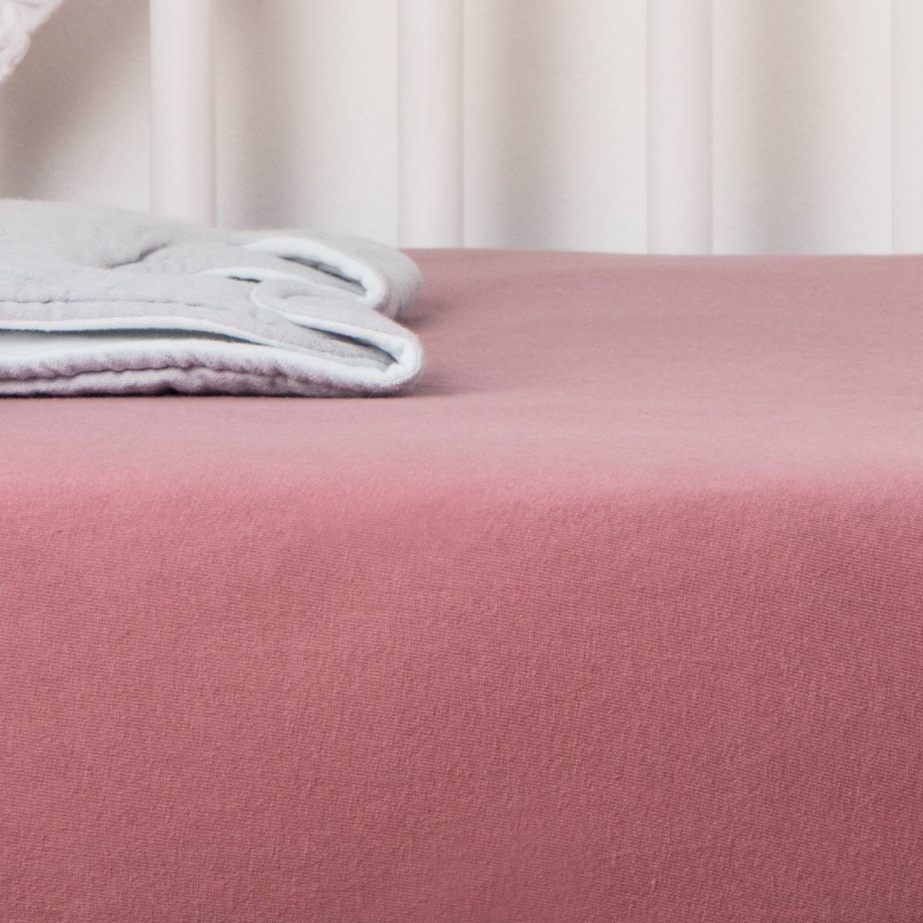 Drap Housse Coton Bio Jersey Pour Lit Bébé Bois De Rose