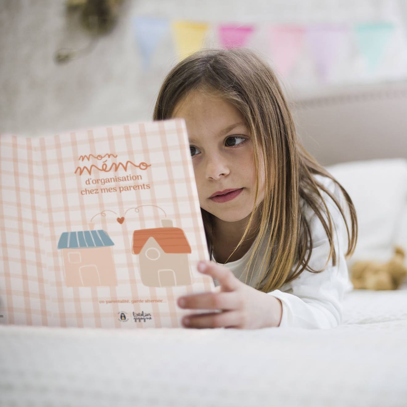 Mémo Garde Alternée – Planning Enfant Beige