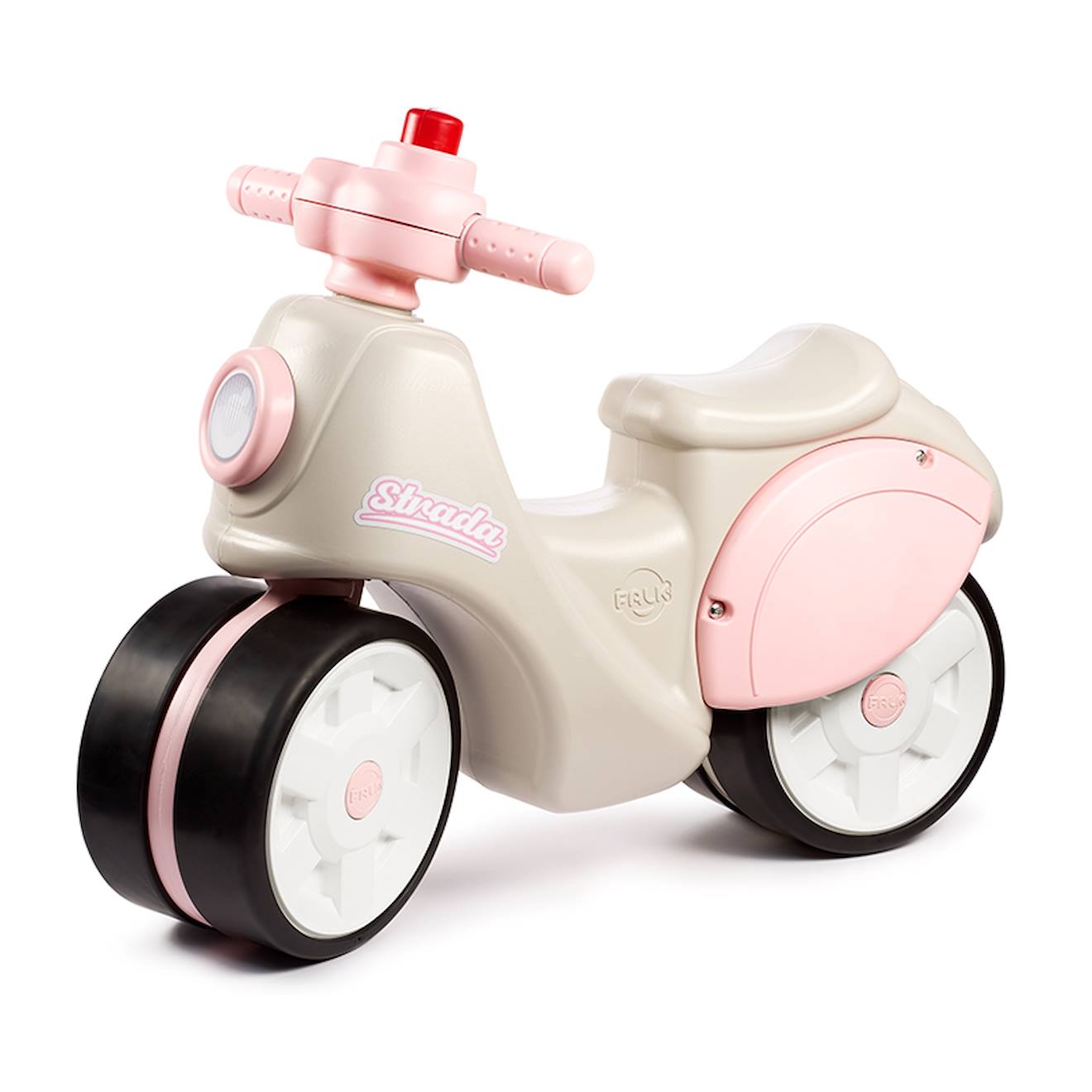 Scooter Strada À Roues Silencieuses Crème Et Rose