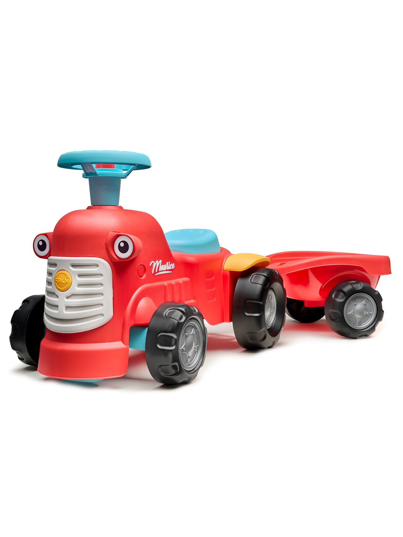Porteur Tracteur Avec Remorque Rouge