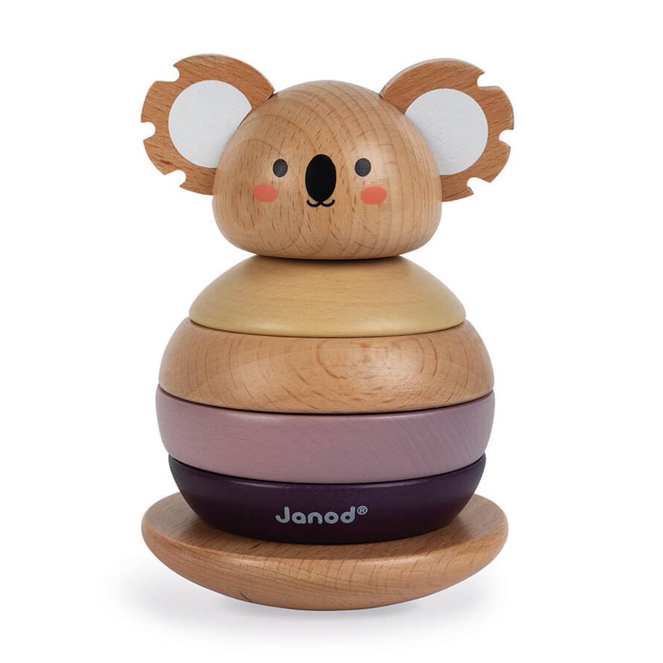 Janod - Empilable Culbuto Koala En Bois Beige
