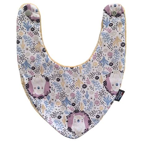 Mon Joli Bavoir - Bavoir Bandana (bleu Imprimé Feuilles) Monaha