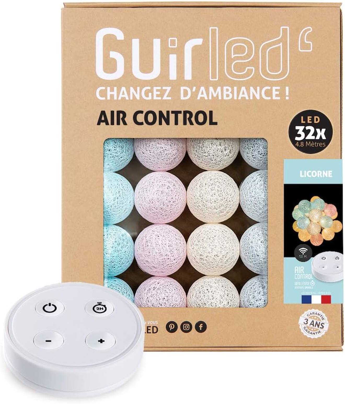 Guirlande Boule Lumineuse Led Usb Télécommandée Licorne