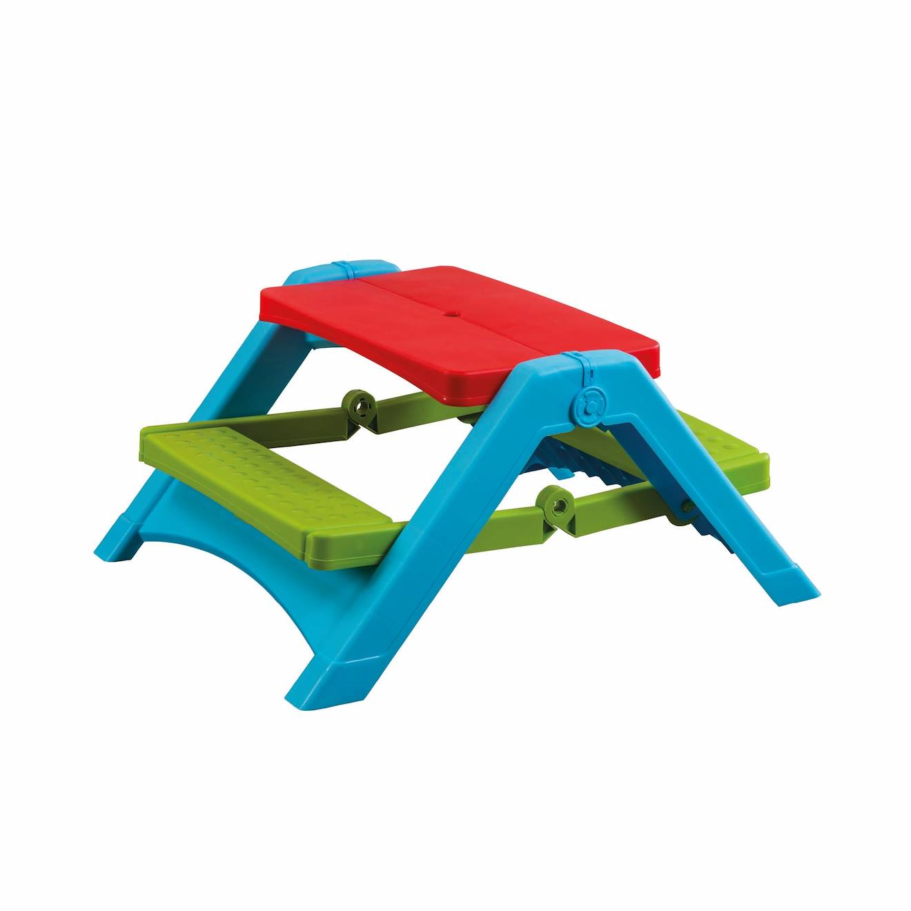Table De Pique-nique Pliable Plastique Bleu - Rouge - Vert