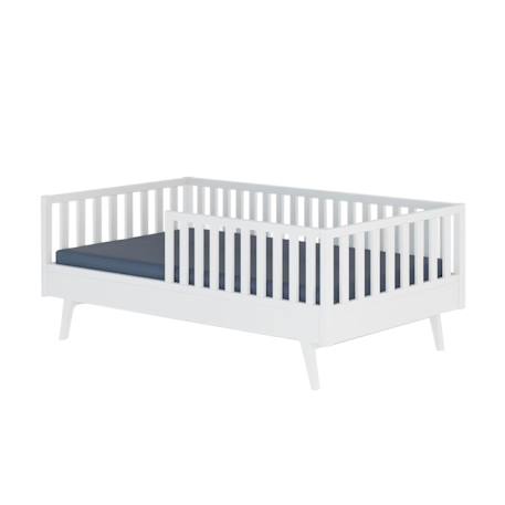 Lit enfant montessori bois massif romeo Blanc+Bois+Noisette 3 - vertbaudet enfant 