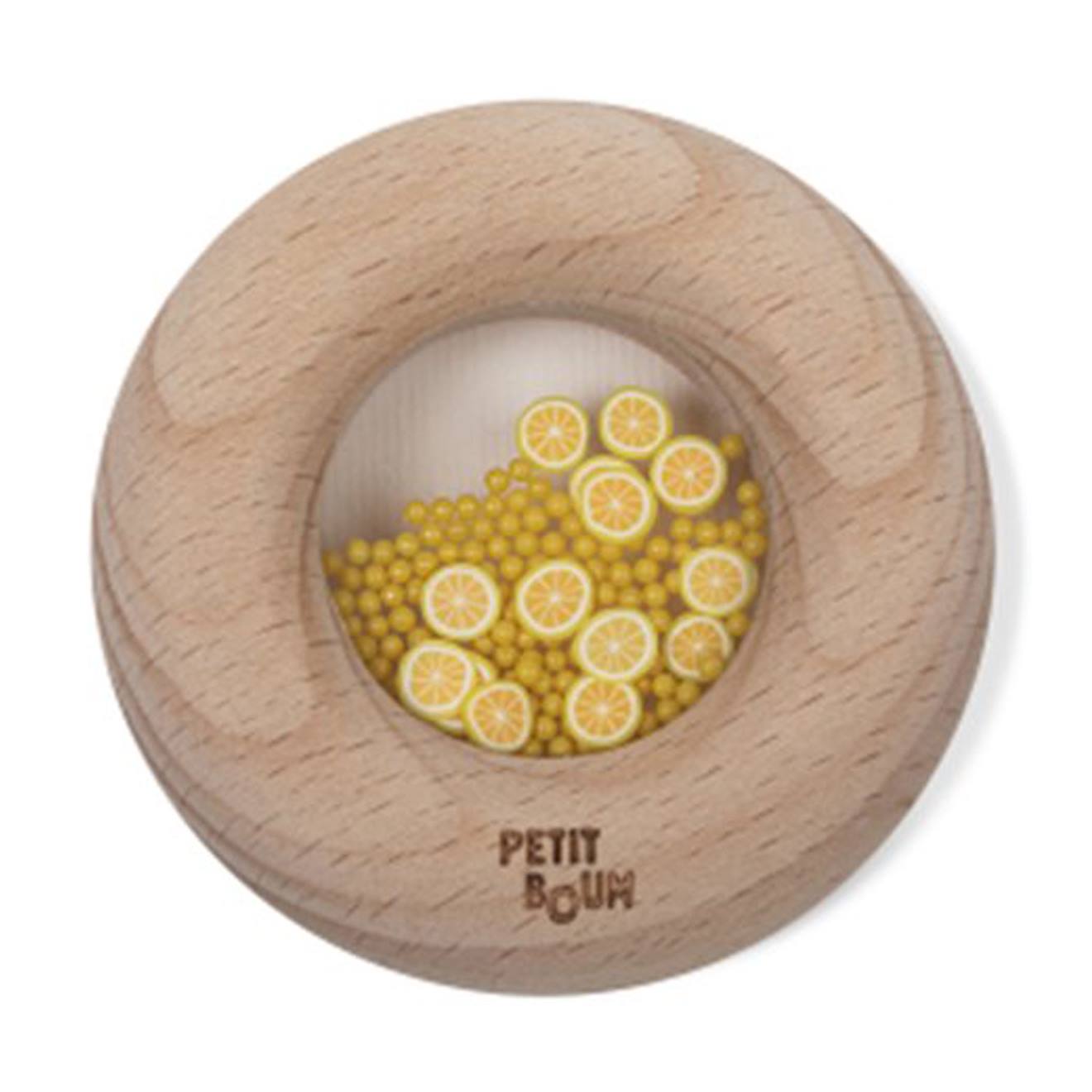Hochet Sensoriel Donut Fruits Jaune