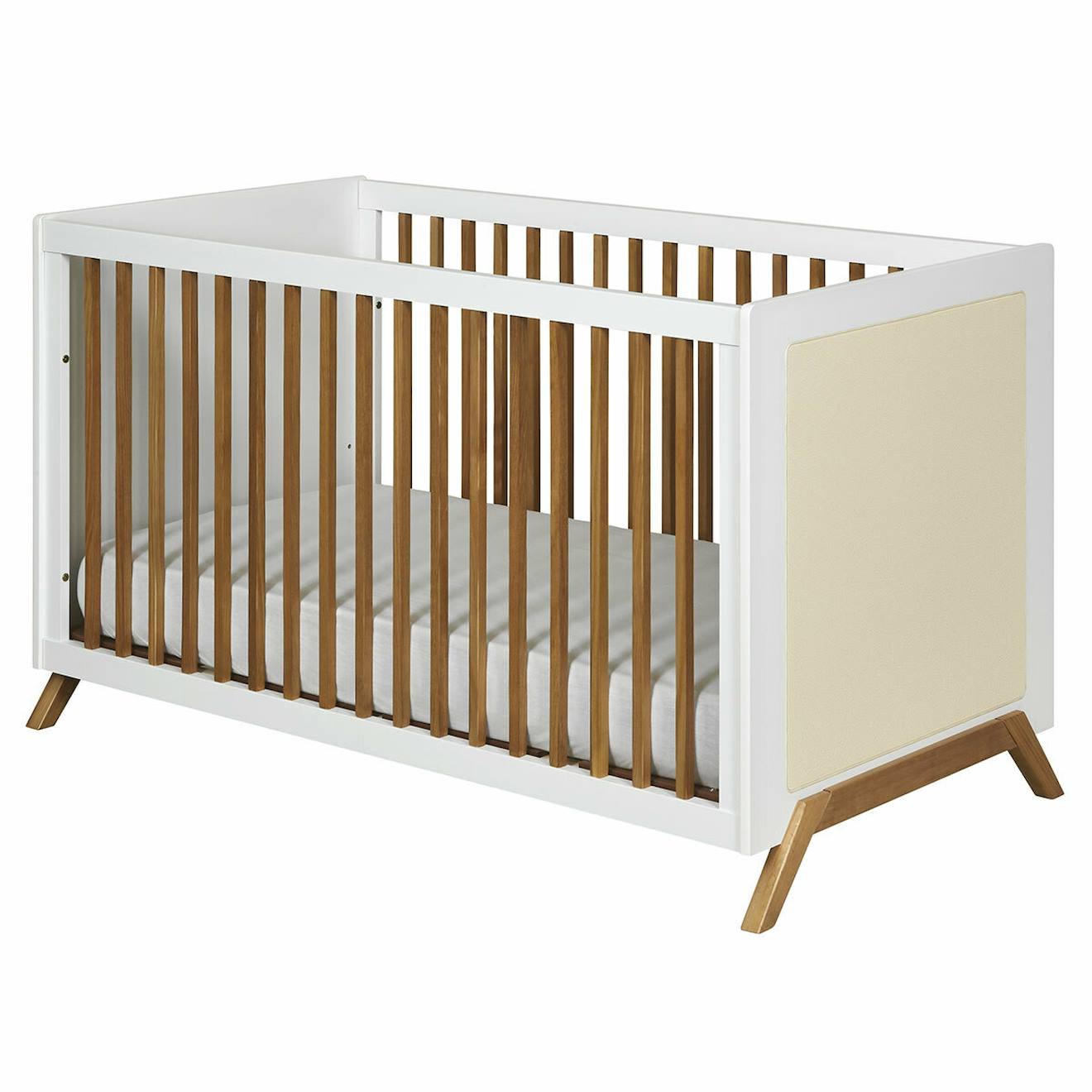 Lit Bébé Avec Matelas Azu Blanc