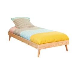 Chambre et rangement-Lit enfant avec pieds bois massif darla