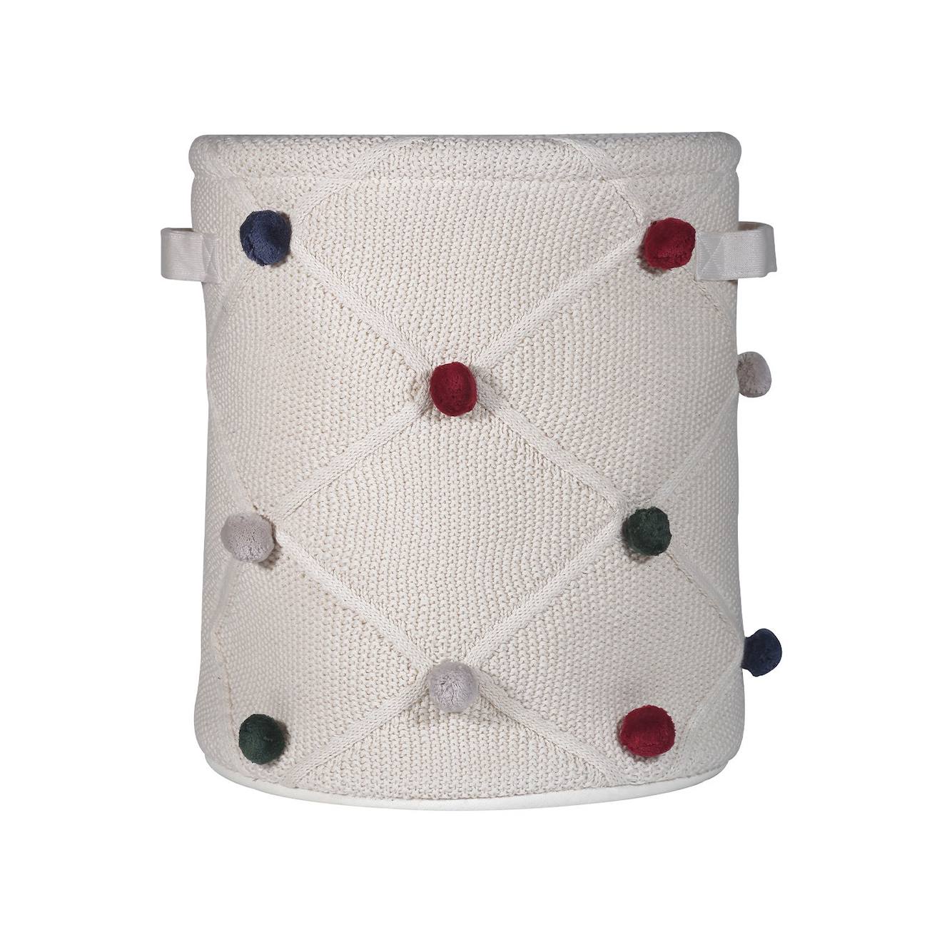 Panier De Rangement Pompom Crème