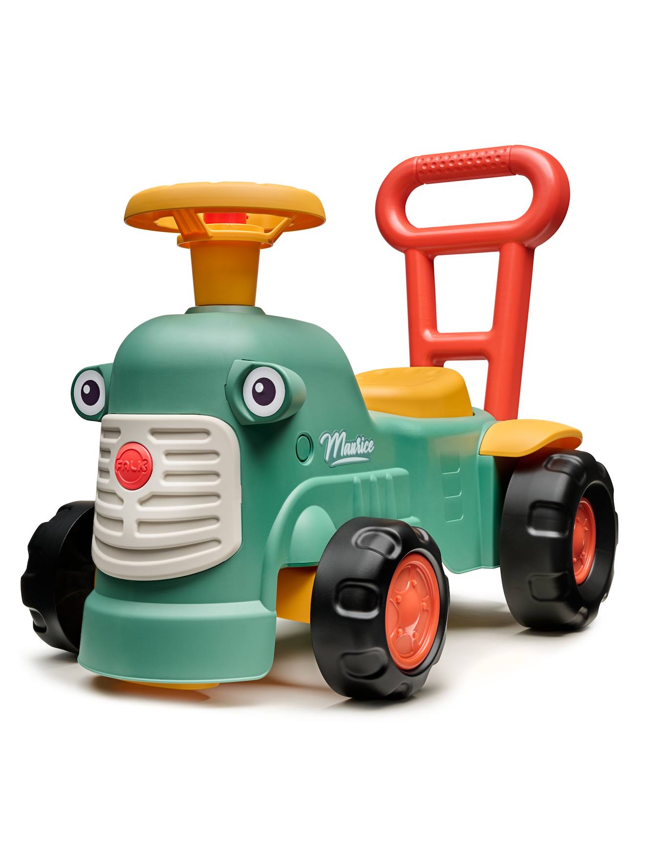 Porteur Tracteur Avec Barre D'aide À La Marche Ergonomique Vert Vintage