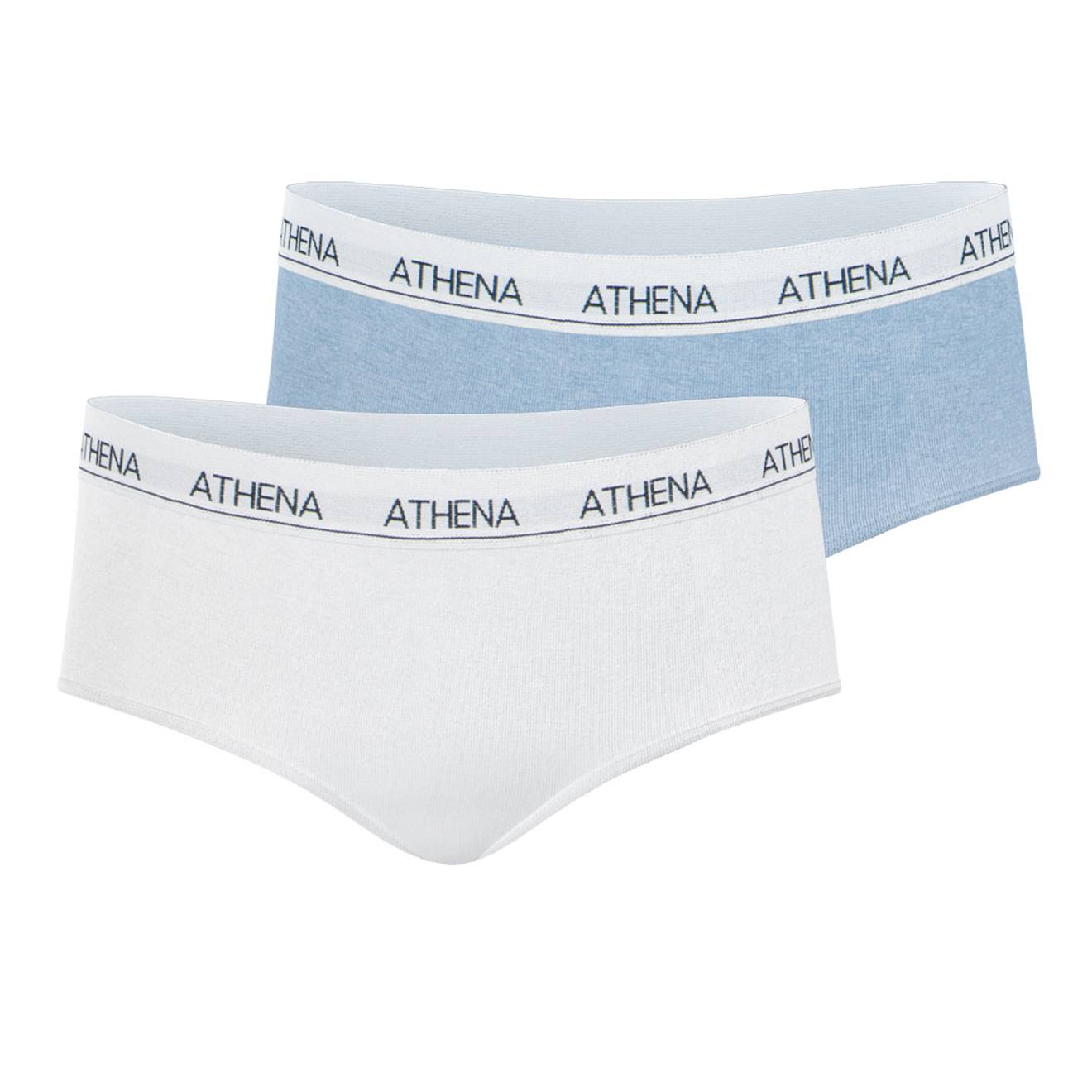 Lot De 2 Shortys Coton Ultra Doux Blanc-bleu Pastel
