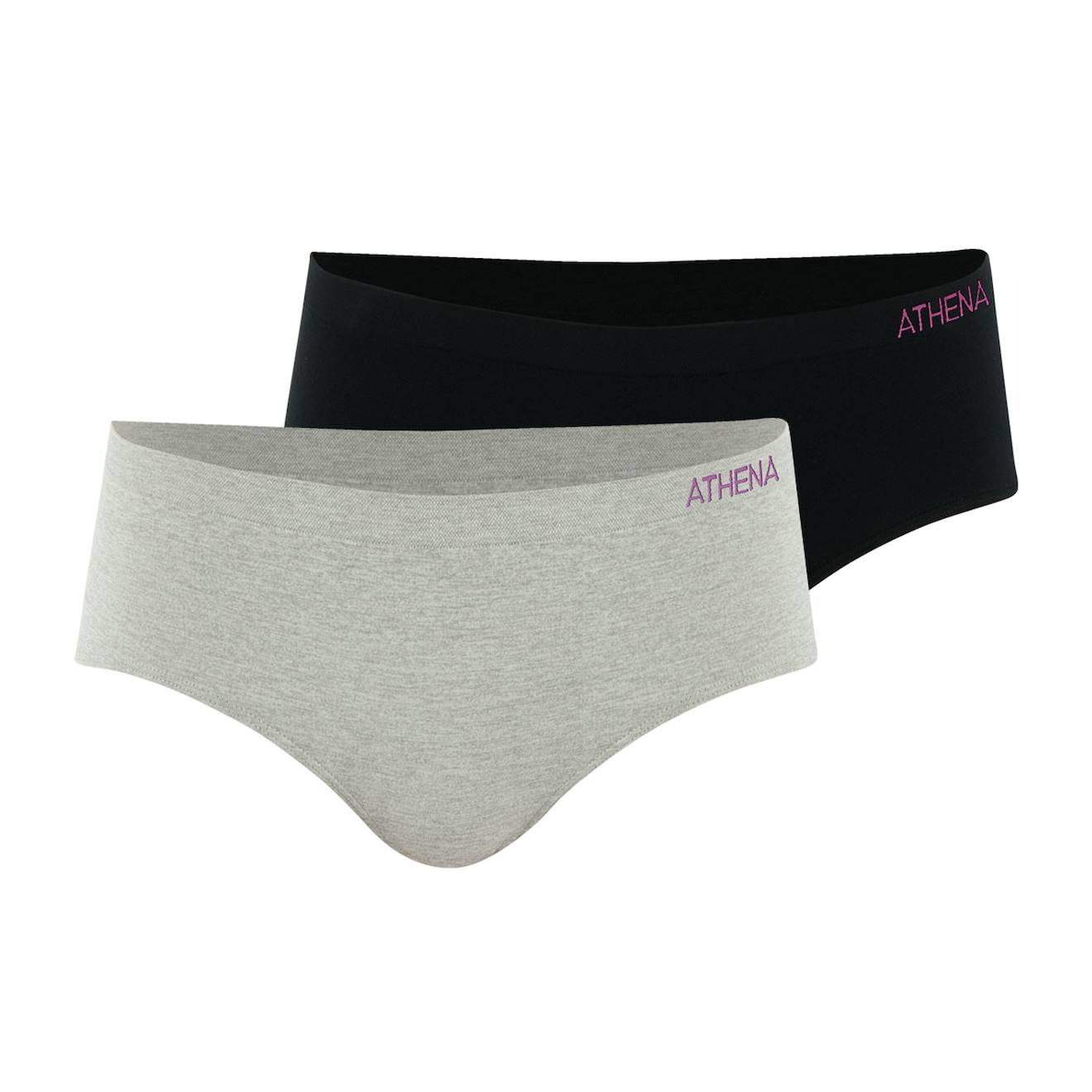 Lot De 2 Boxers Sans Couture Fashion Gris Chiné-noir