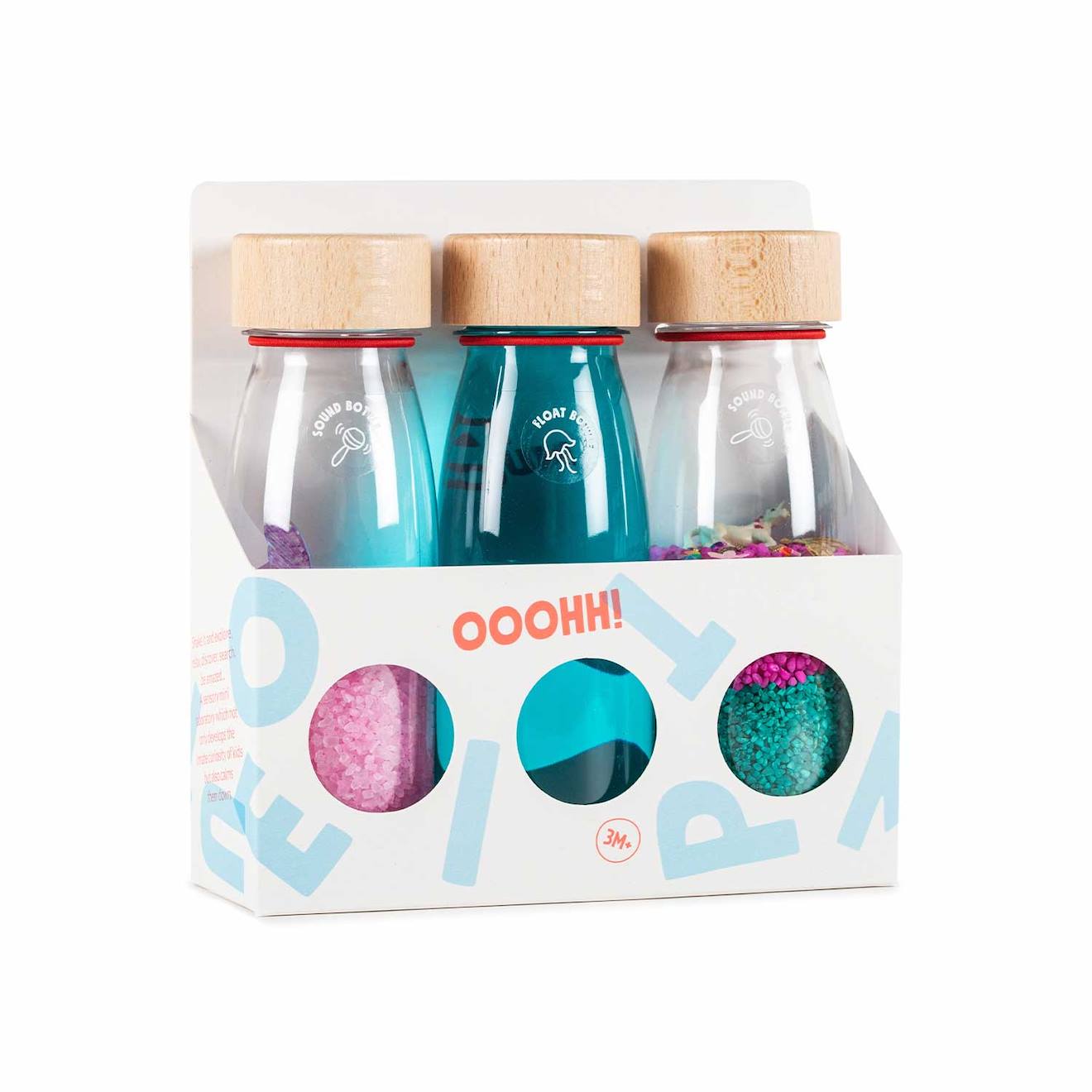 Lot De 3 Bouteilles Sensorielles Rose, Sirène (Petit Boum) - Image 1