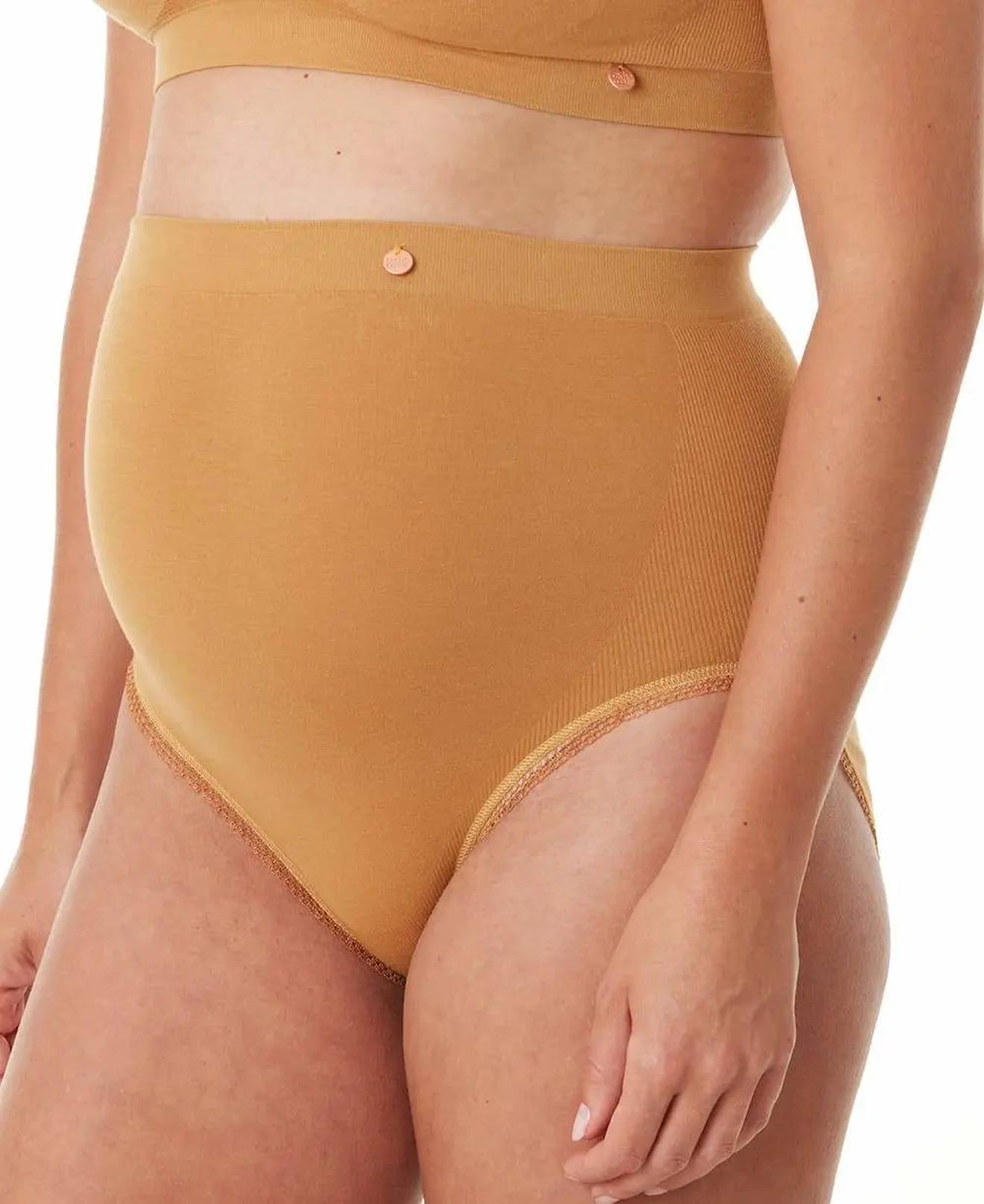 Maxi Culotte De Grossesse Sans Couture Organic Cumin (Cache Coeur) - Image 2
