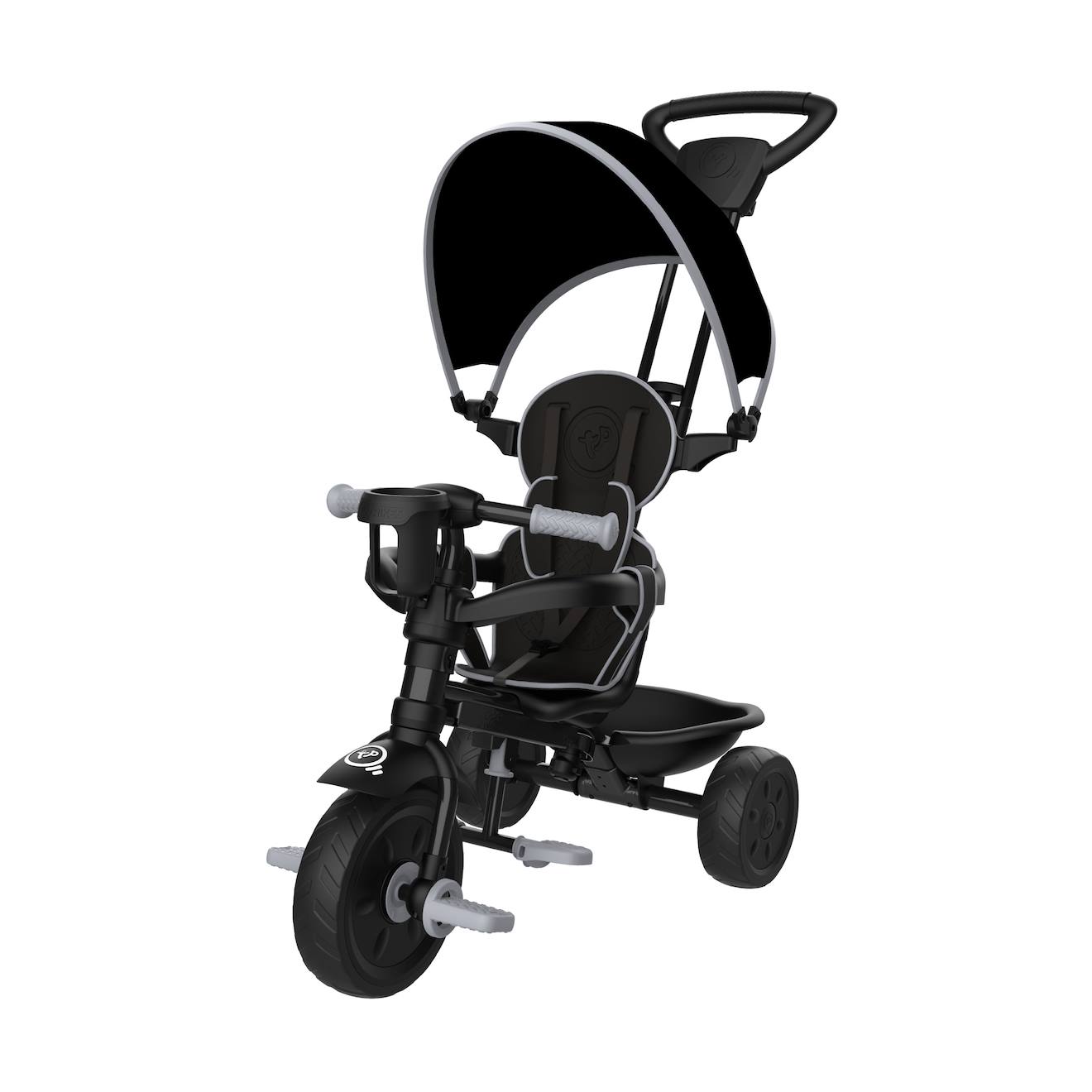 Tricycle Enfant Évolutif 4 En 1 Deluxe Métal Noir - Gris