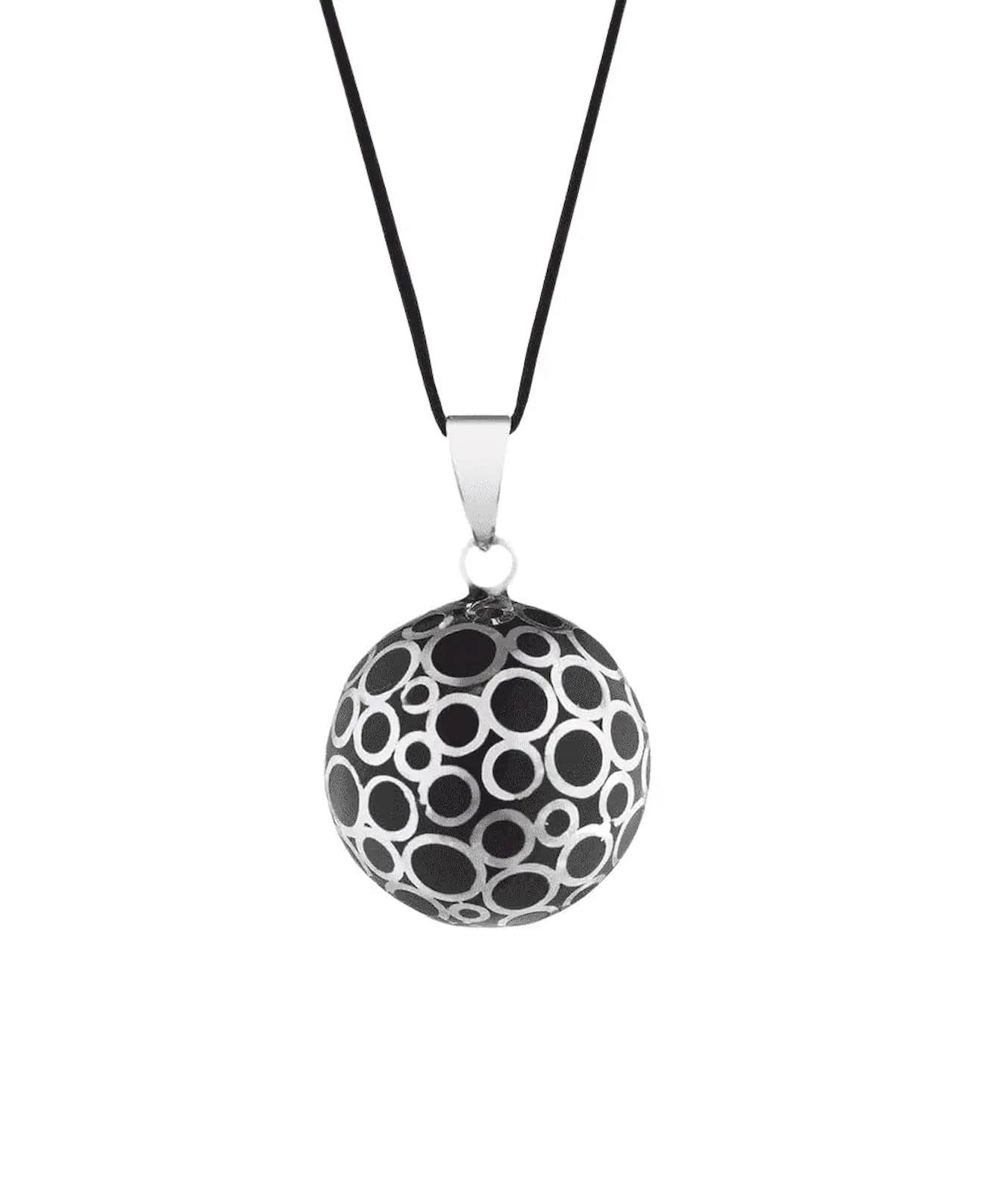 Bola De Grossesse Bulles Email Noir