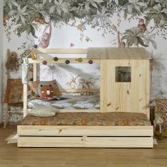 Chambre et rangement-Lit cabane gigogne bois massif alma