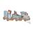 Petit train rayé animaux du zoo Bleu pétrole+Gris foncé 10 - vertbaudet enfant 