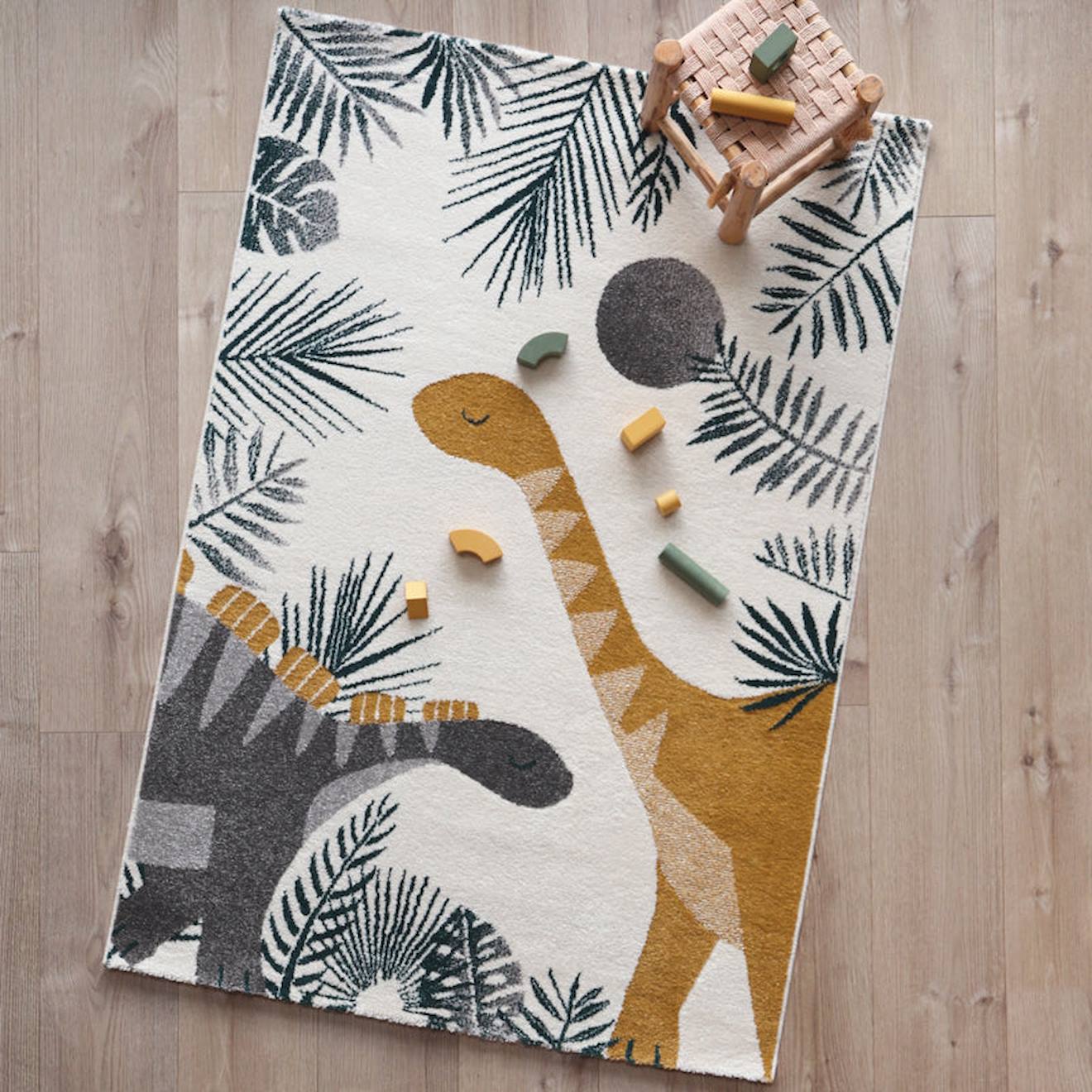 Nattiot - Tapis Chambre Enfant Dinosaures Sensaku Multicolore
