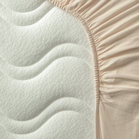Drap housse 1 personne pur coton bio Blanc+Bleu nuit+Ecru+Eucalyptus+Gris tourterelle+Rose nude+Terracotta 34 - vertbaudet enfant 