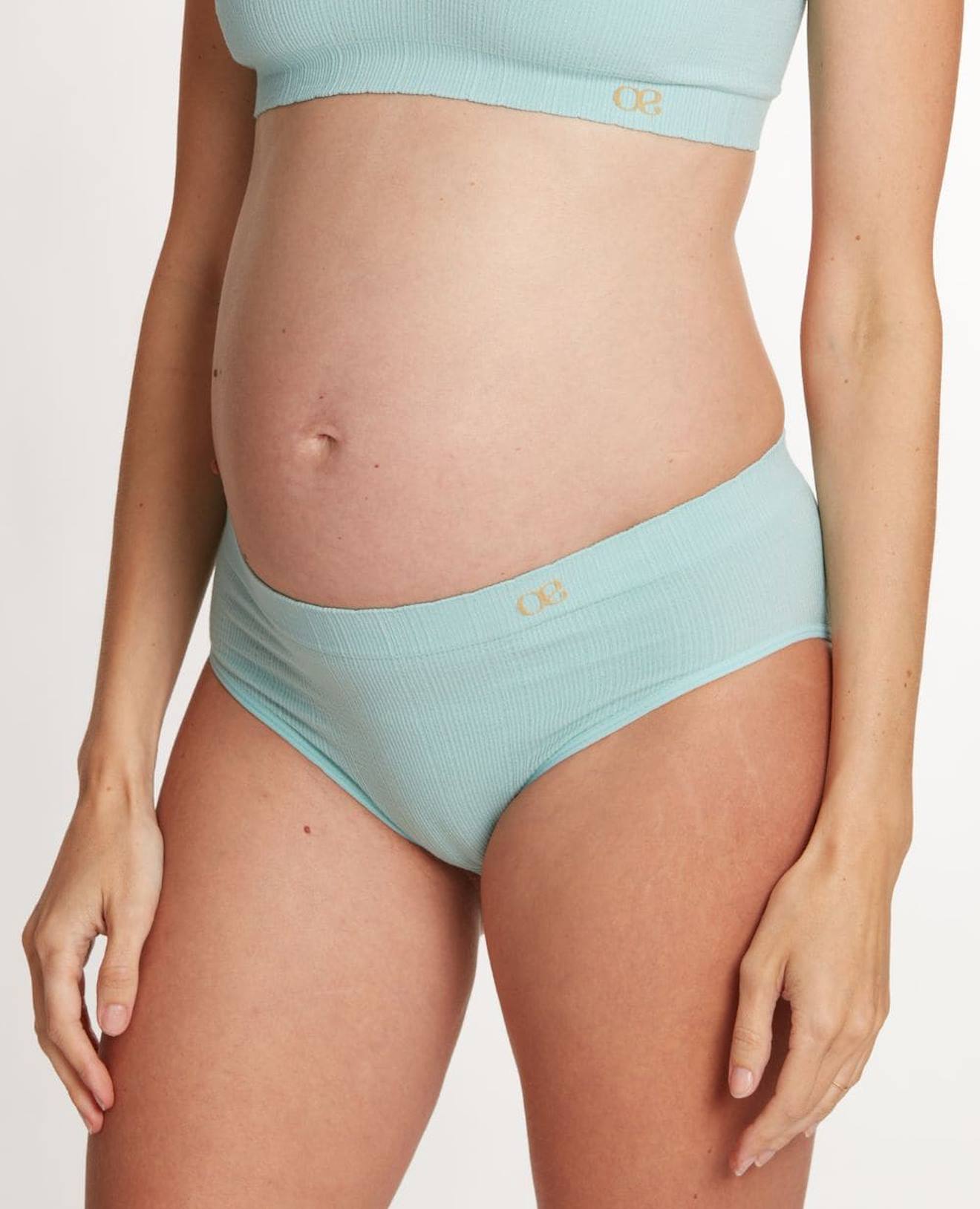 Slip Taille Basse De Maternité Zoé Vert D'eau